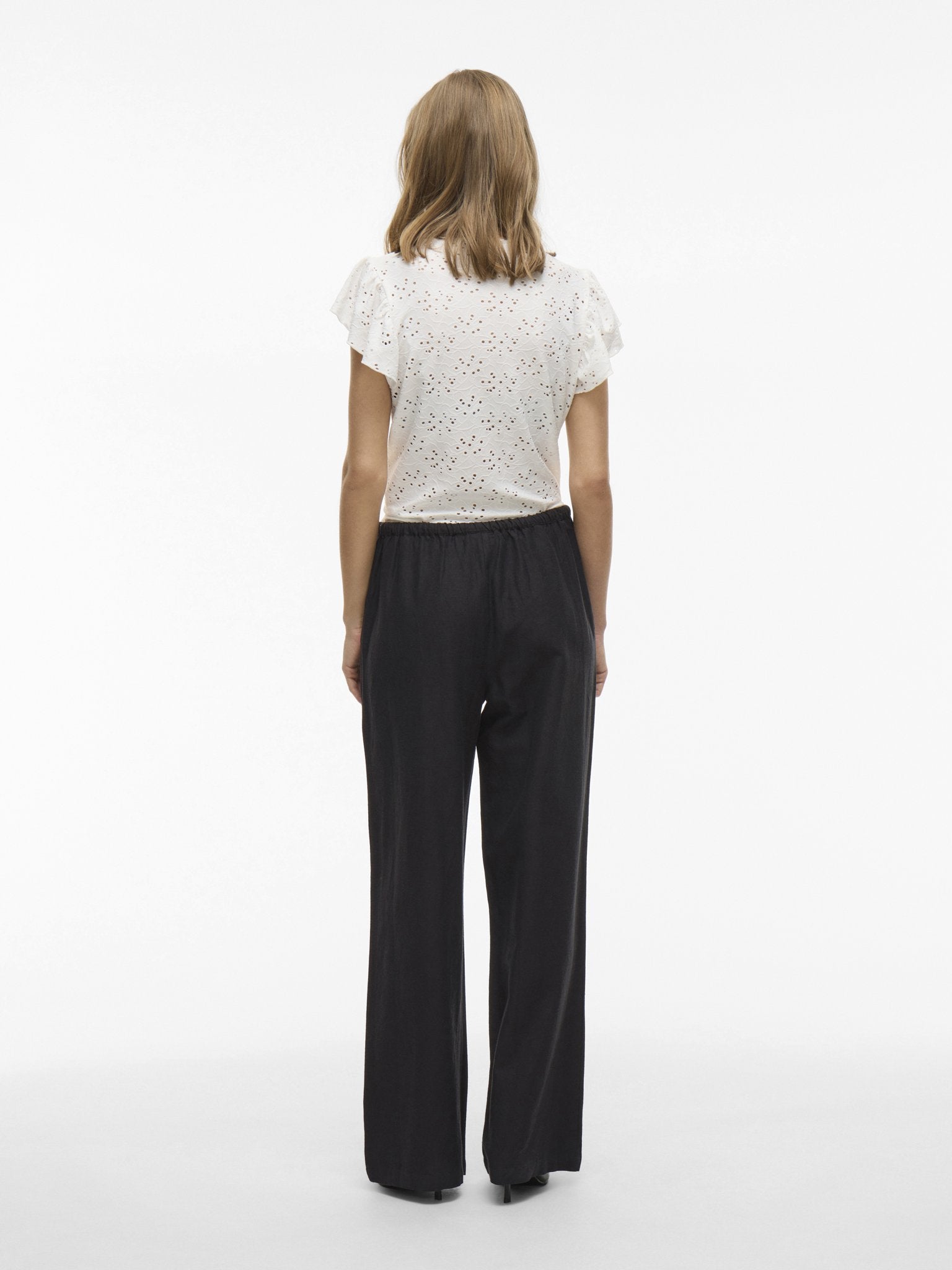 Vila Damen Hosen Black Beauty