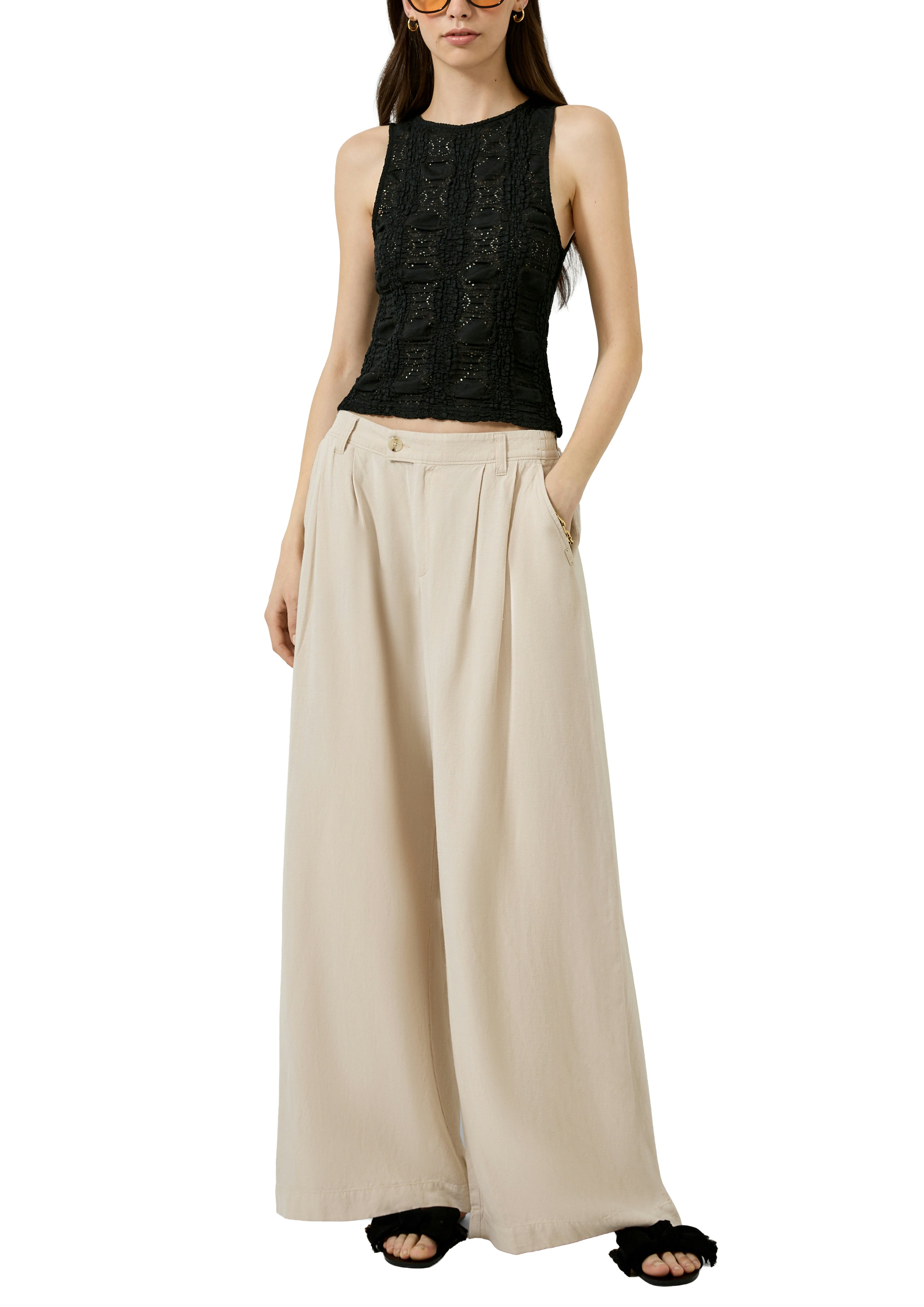 QS by S.Oliver Damen Hosen Grey/Black