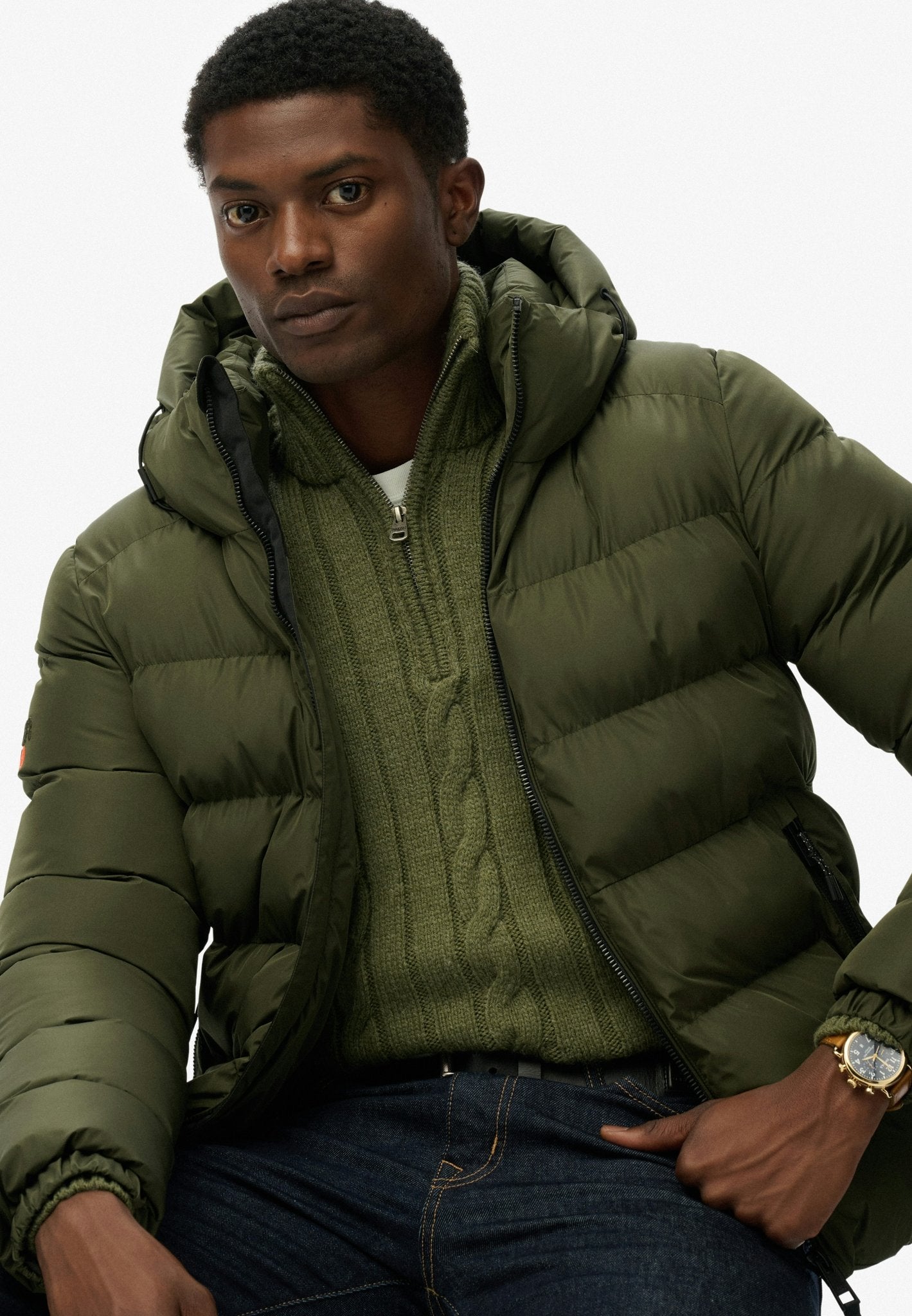 Superdry Men Herren Jacken Hq Army Khaki/
