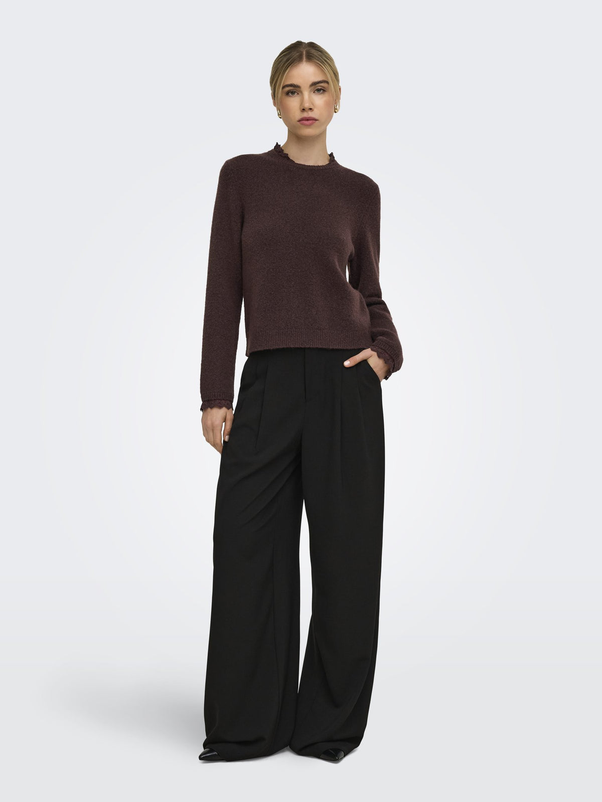 Only Damen Pullover Deep Mahogany/M