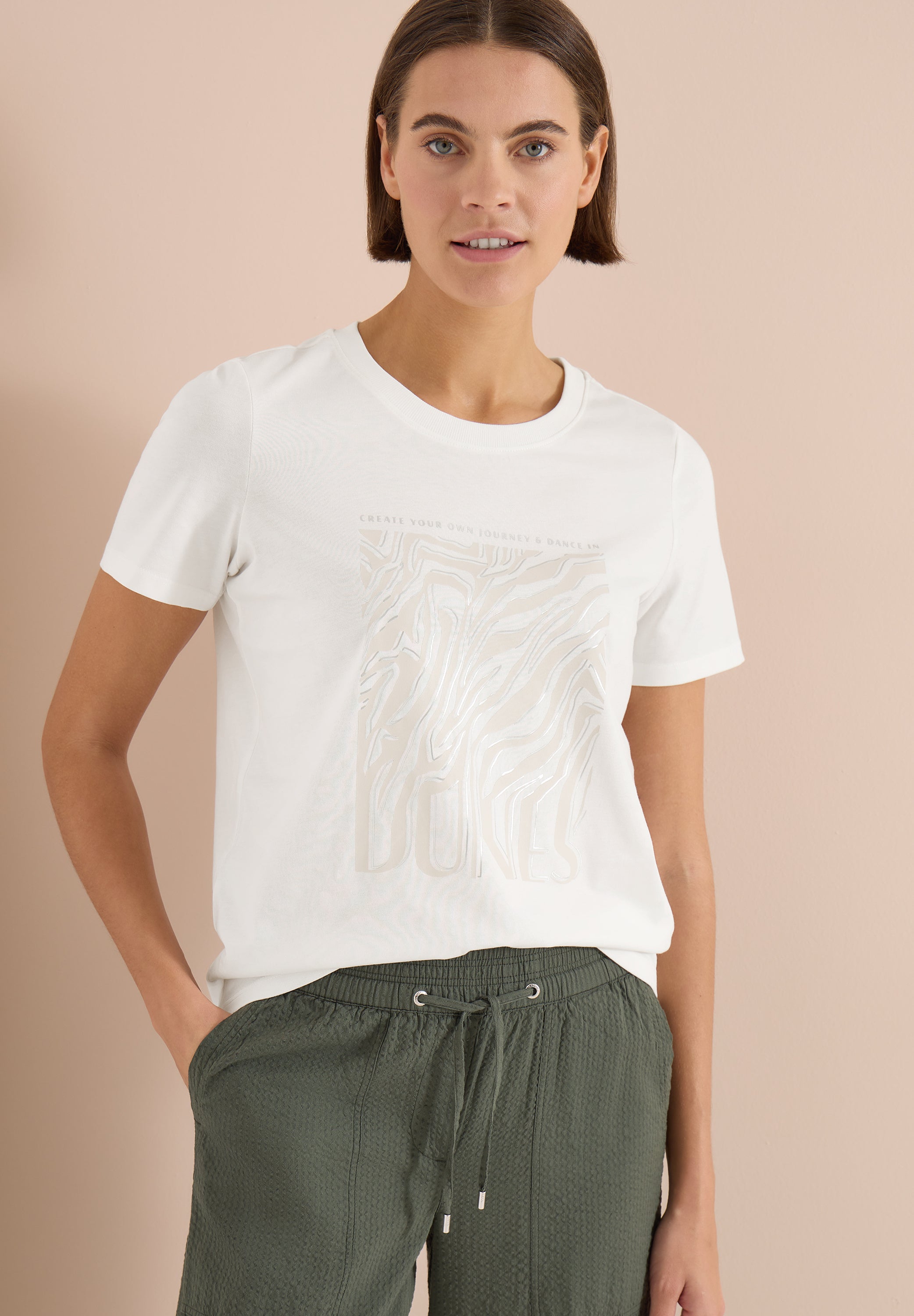 Cecil Damen T-Shirts Vanilla W