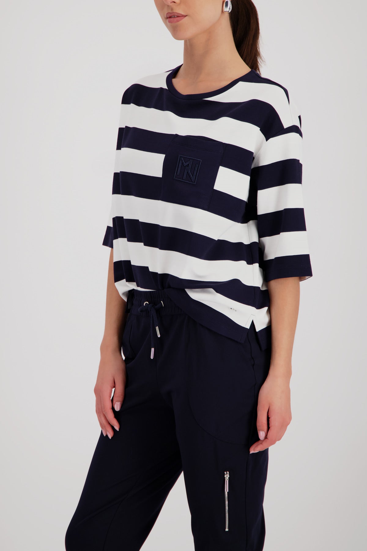 Monari Damen T-Shirts  Marine Ring