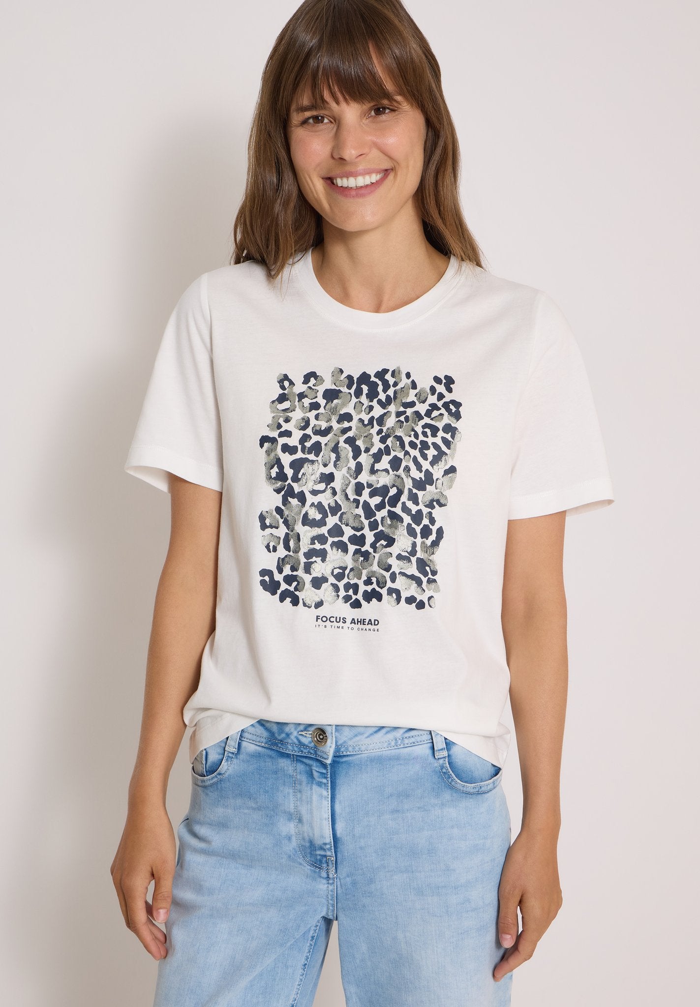 Cecil Damen T-Shirts Vanilla W
