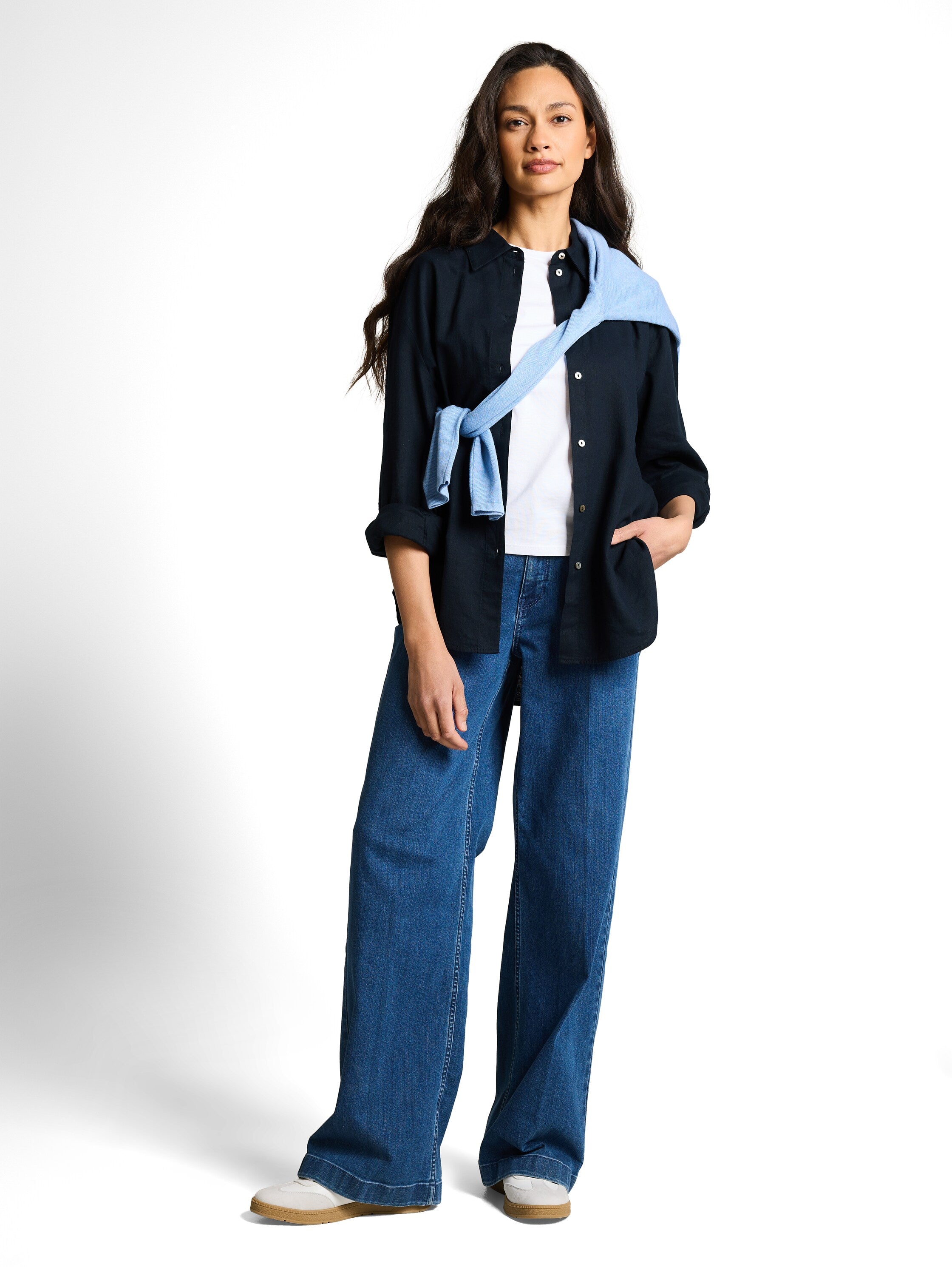 Tom Tailor Damen Blusen Sky Captain Blu