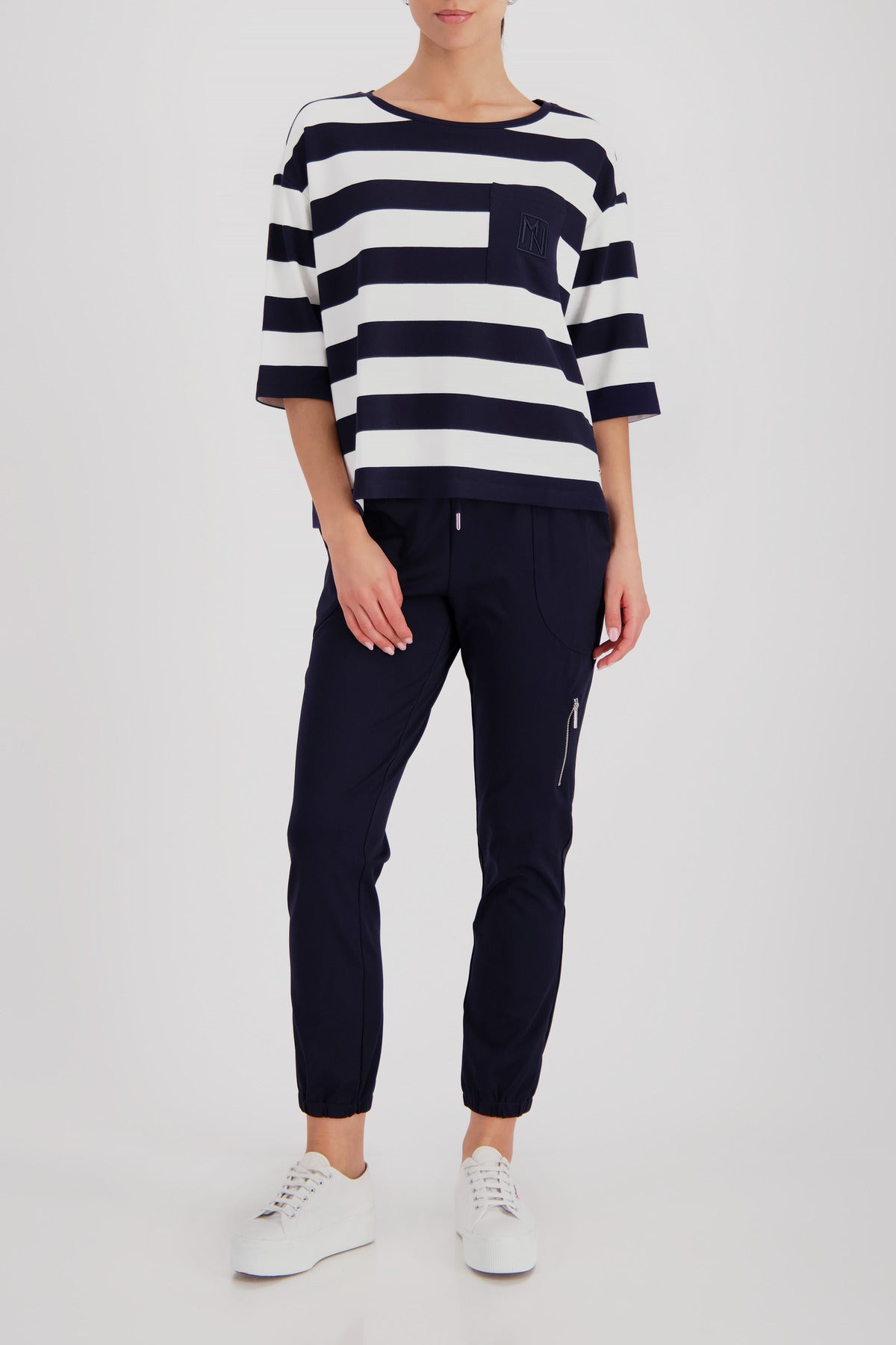 Monari Damen T-Shirts  Marine Ring