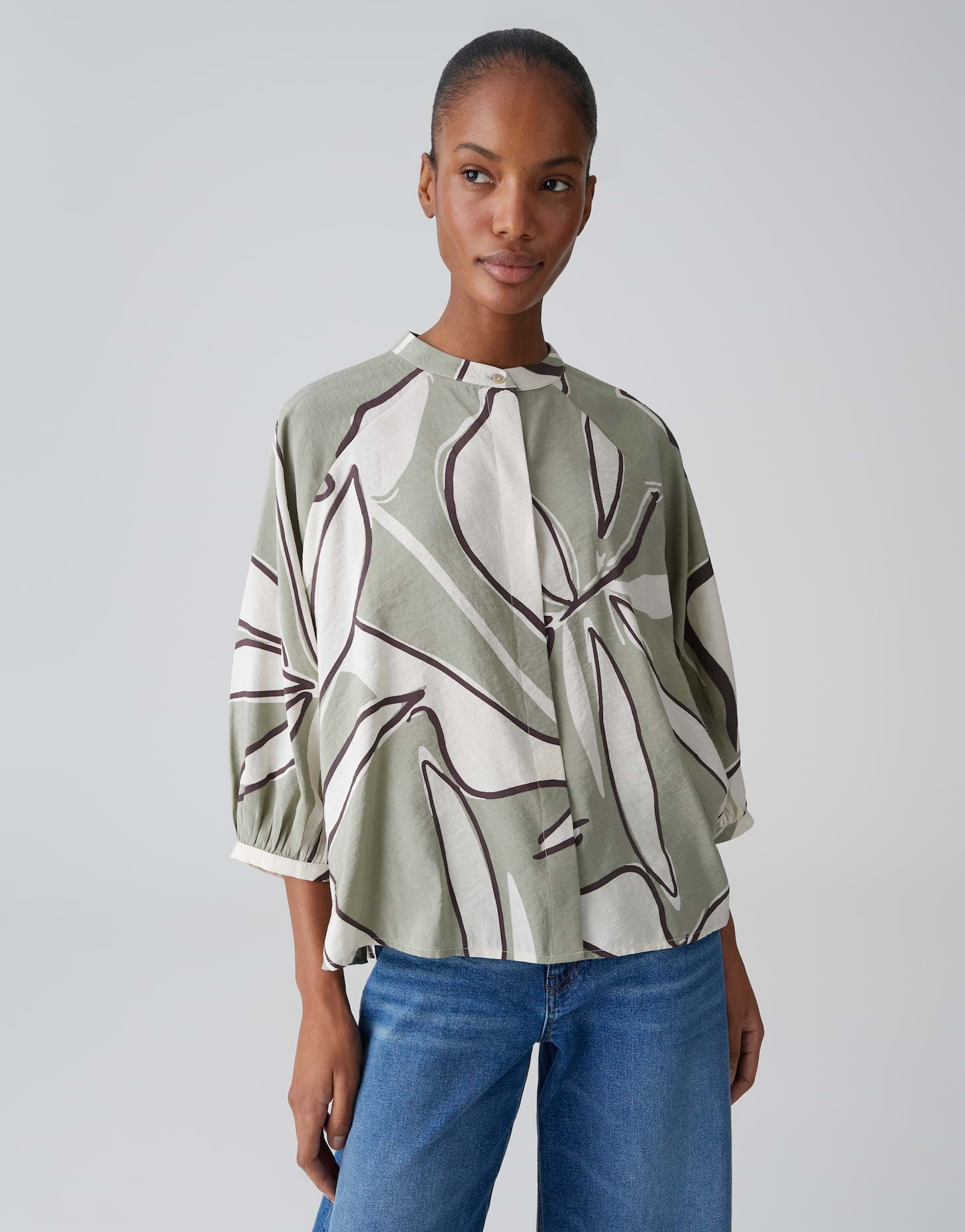 Opus Damen Blusen Pale Olive