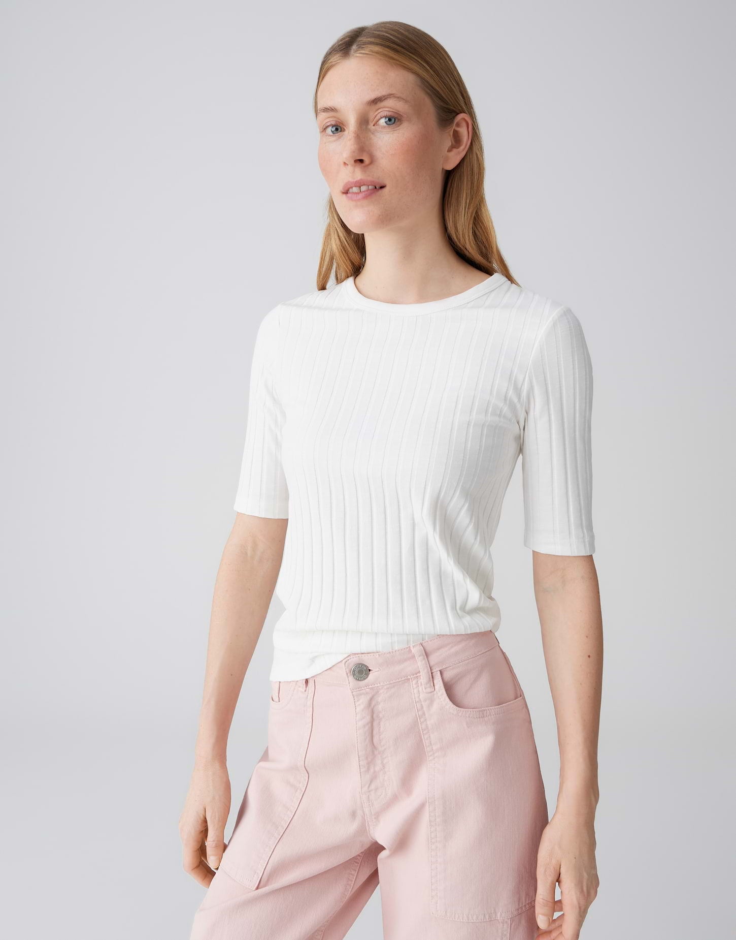Opus Damen T-Shirts Milk