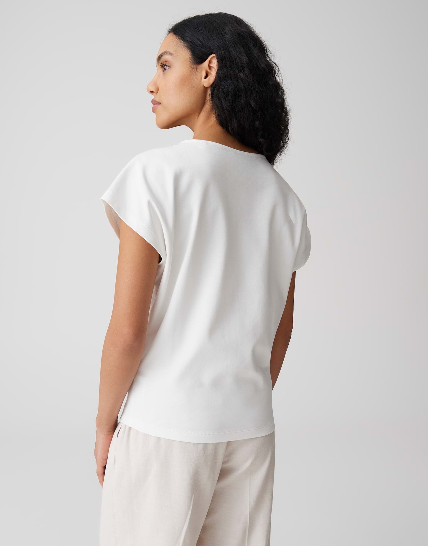 Opus Damen T-Shirts Milk