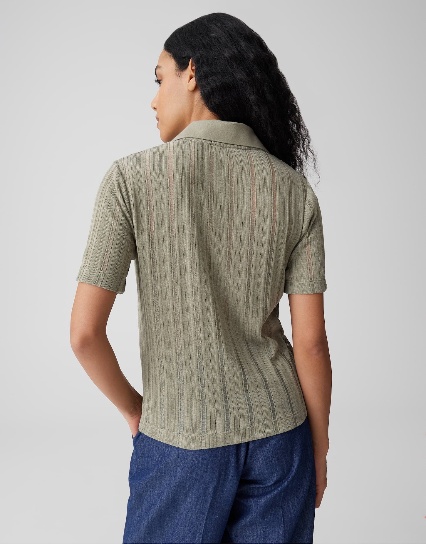 Opus Damen T-Shirts Pale Olive