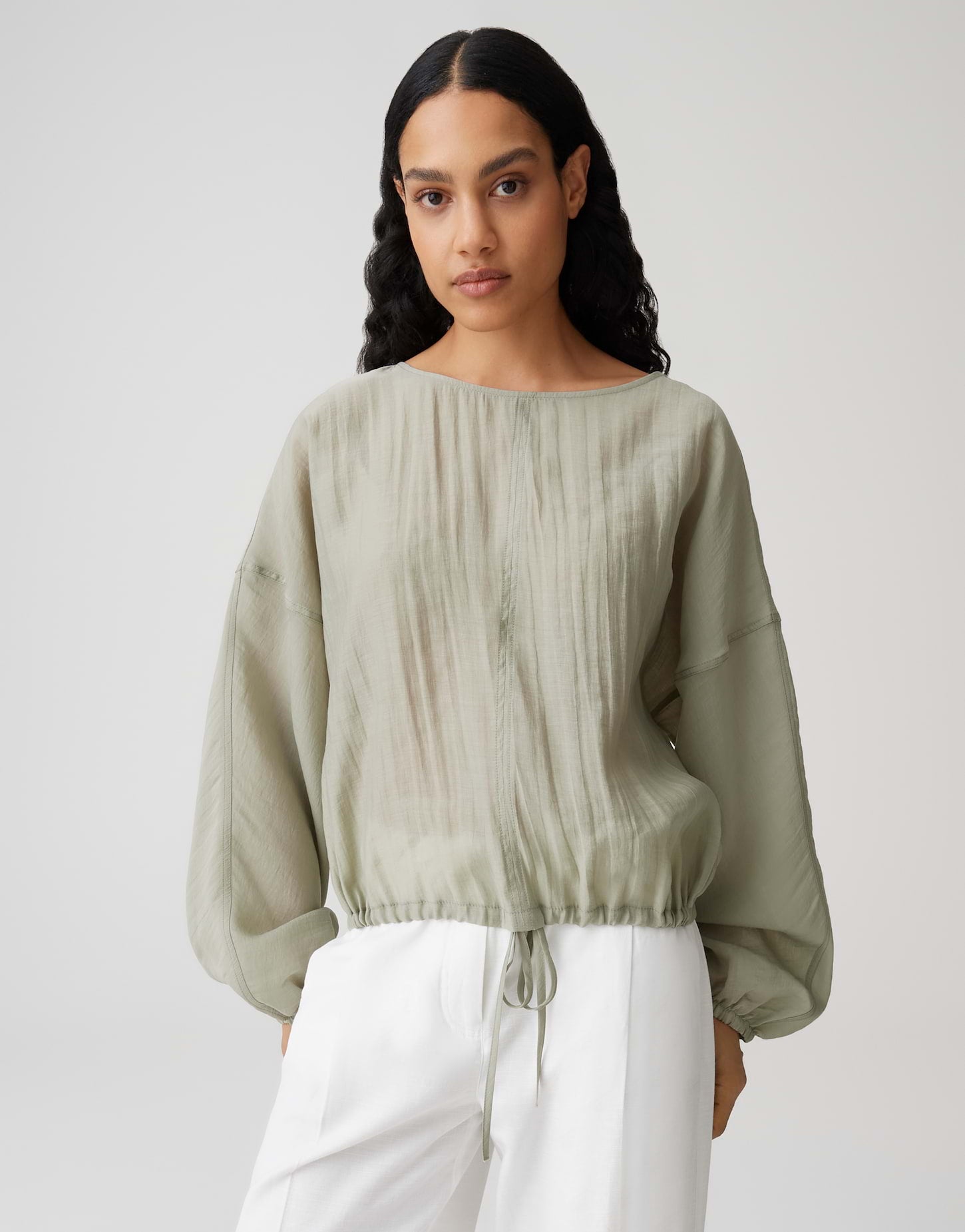 Opus Damen Blusen Pale Olive