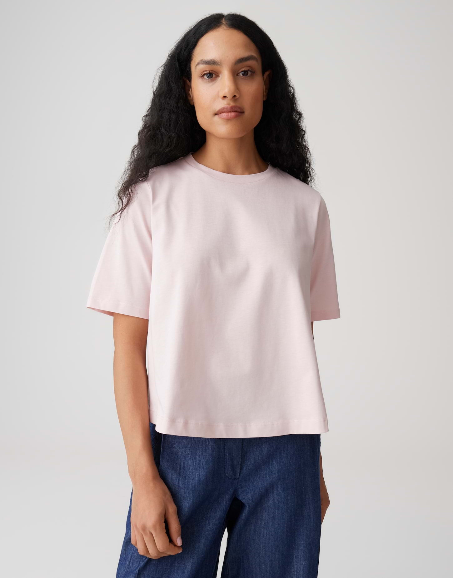 Opus Damen T-Shirts Rose Tint