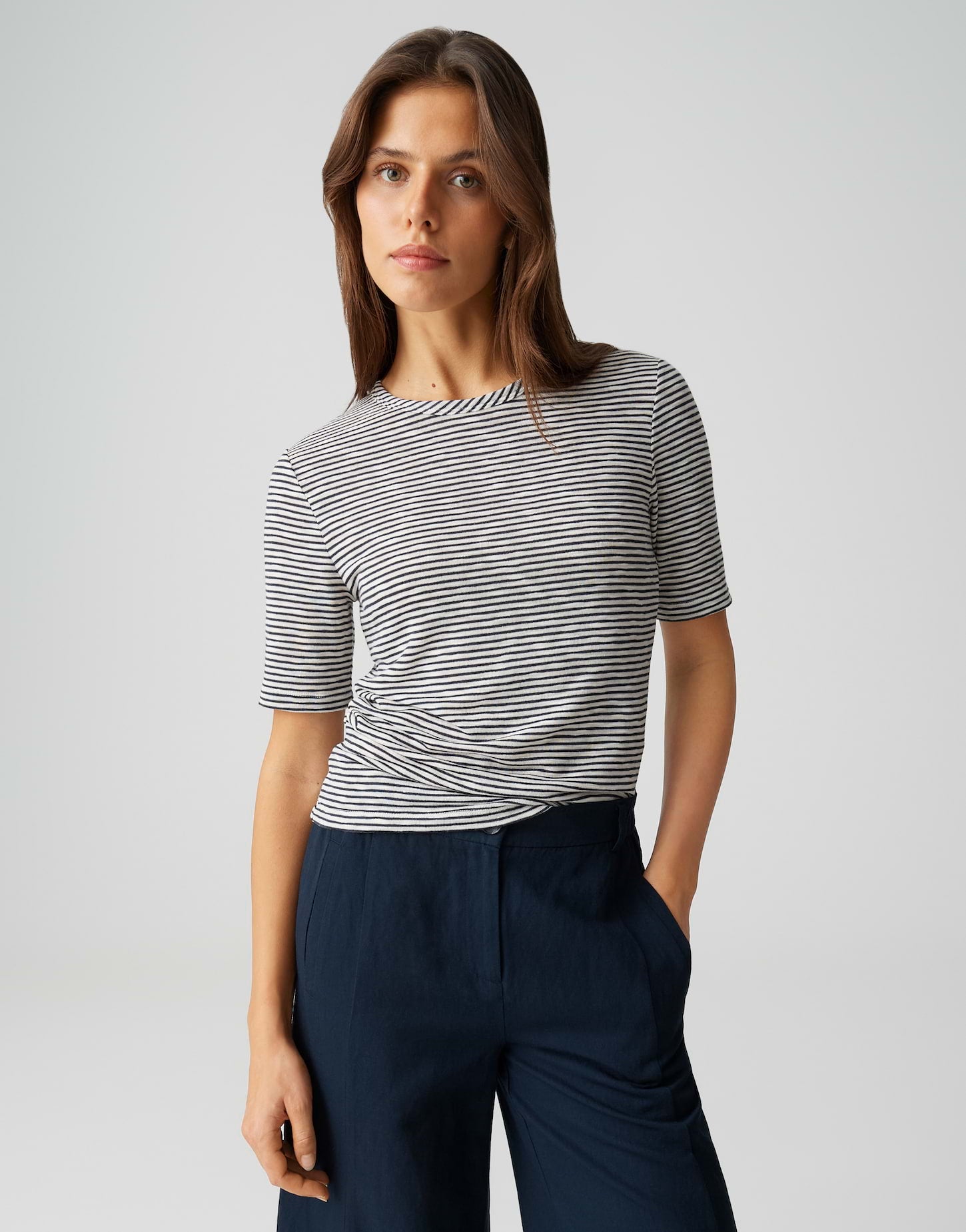 Opus Damen T-Shirts Coal Blue