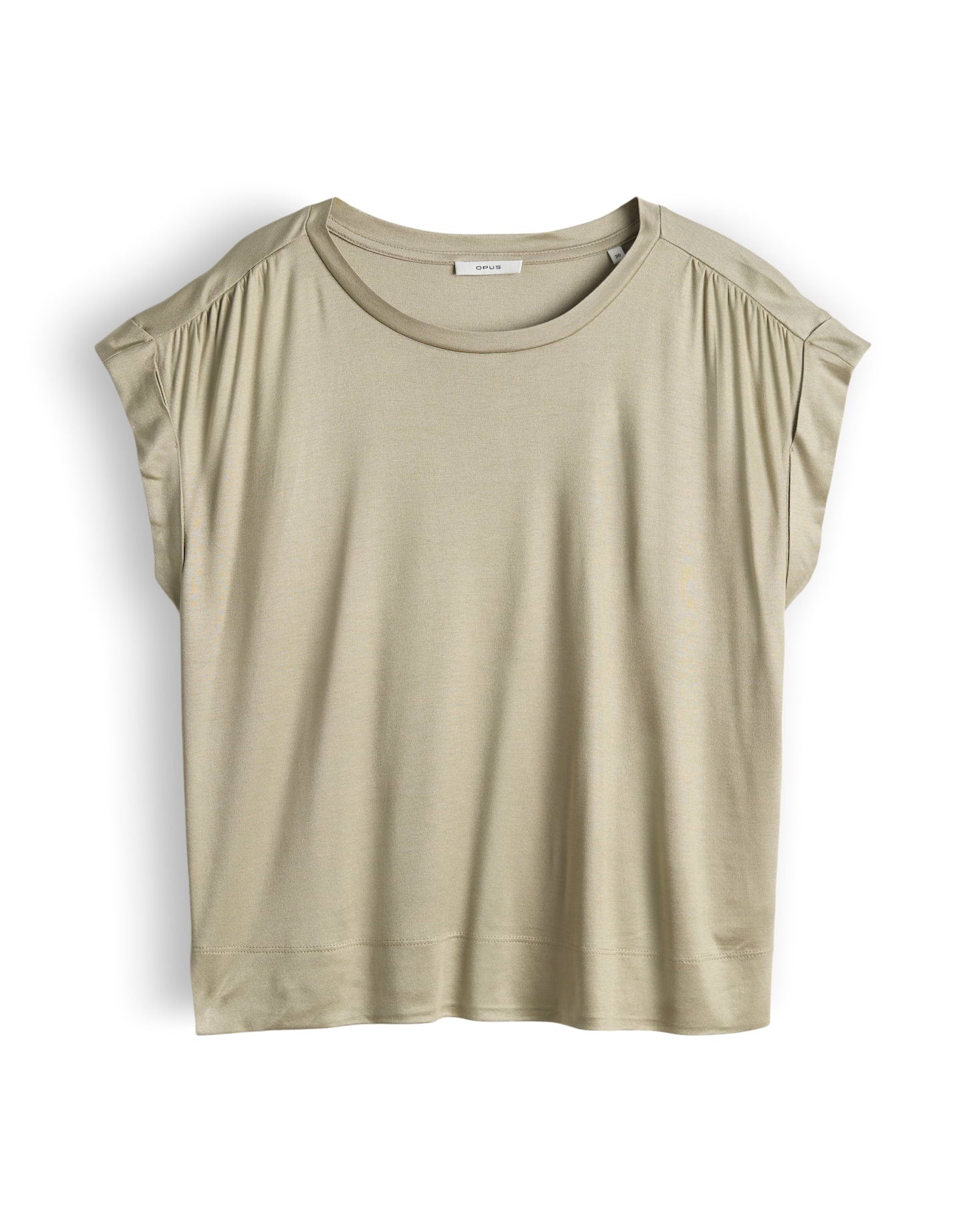 Opus Damen T-Shirts Pale Olive