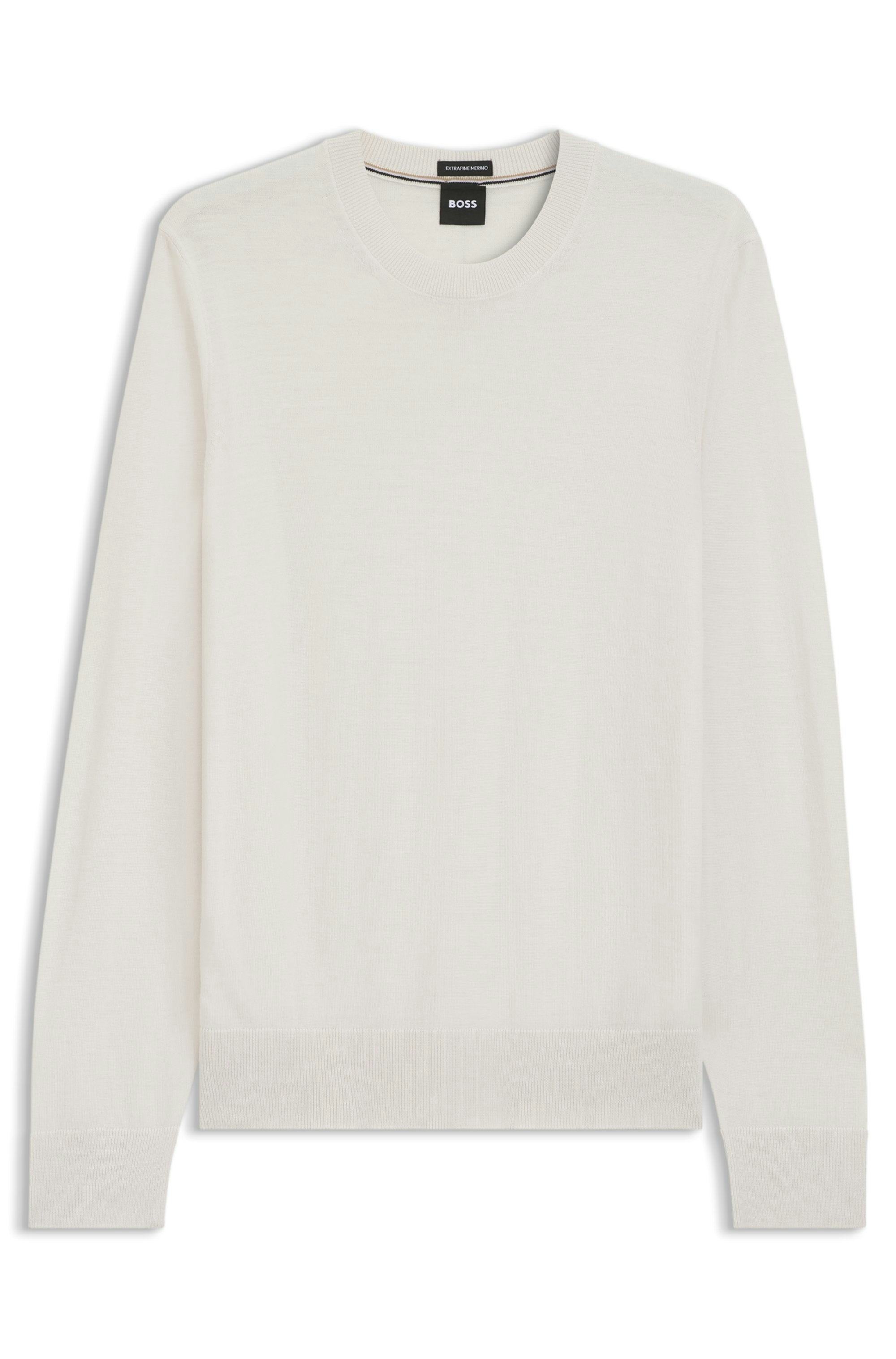 Boss Herren Pullover Open White