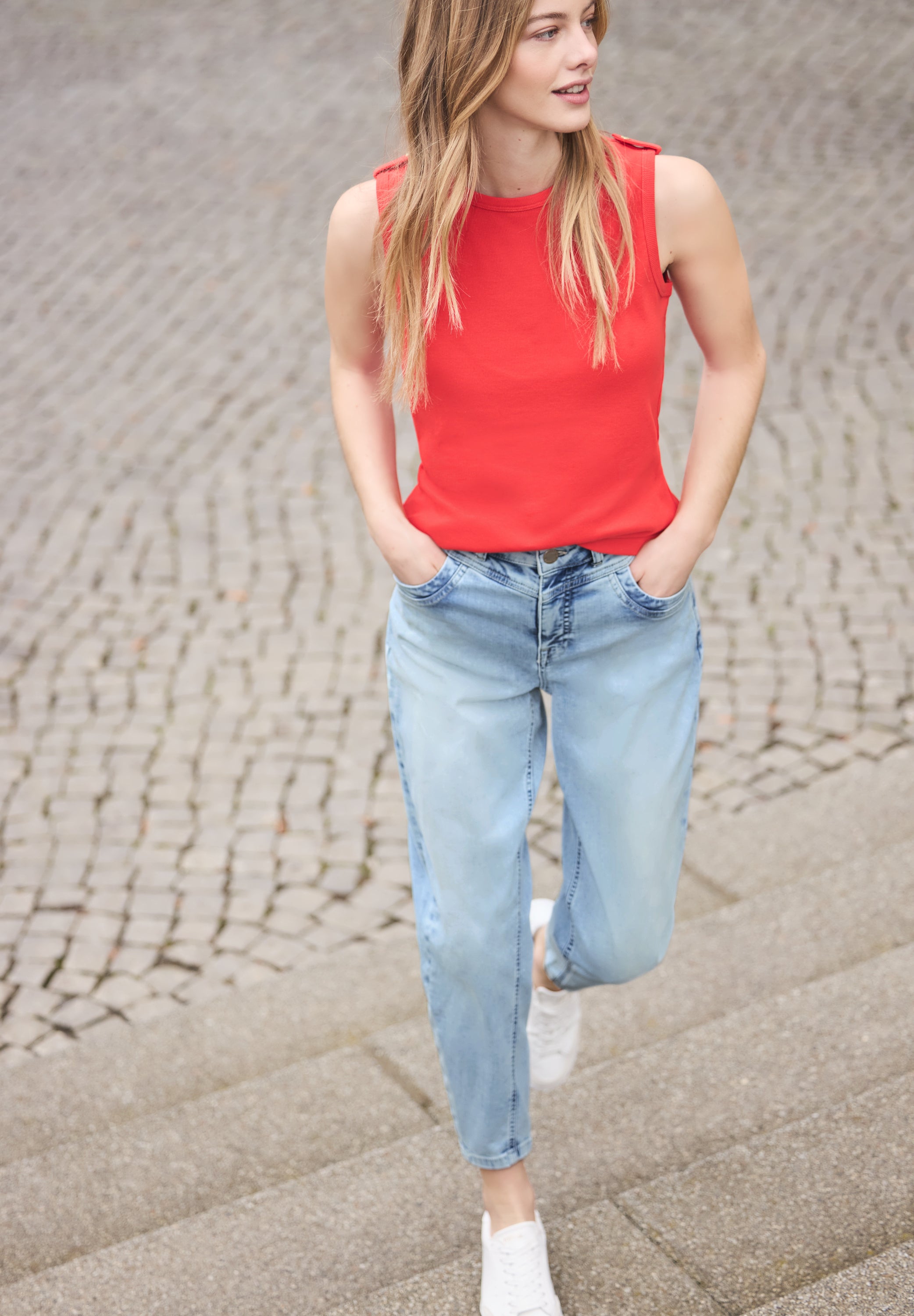 Street One Studio Damen Hosen  Ultra Ble