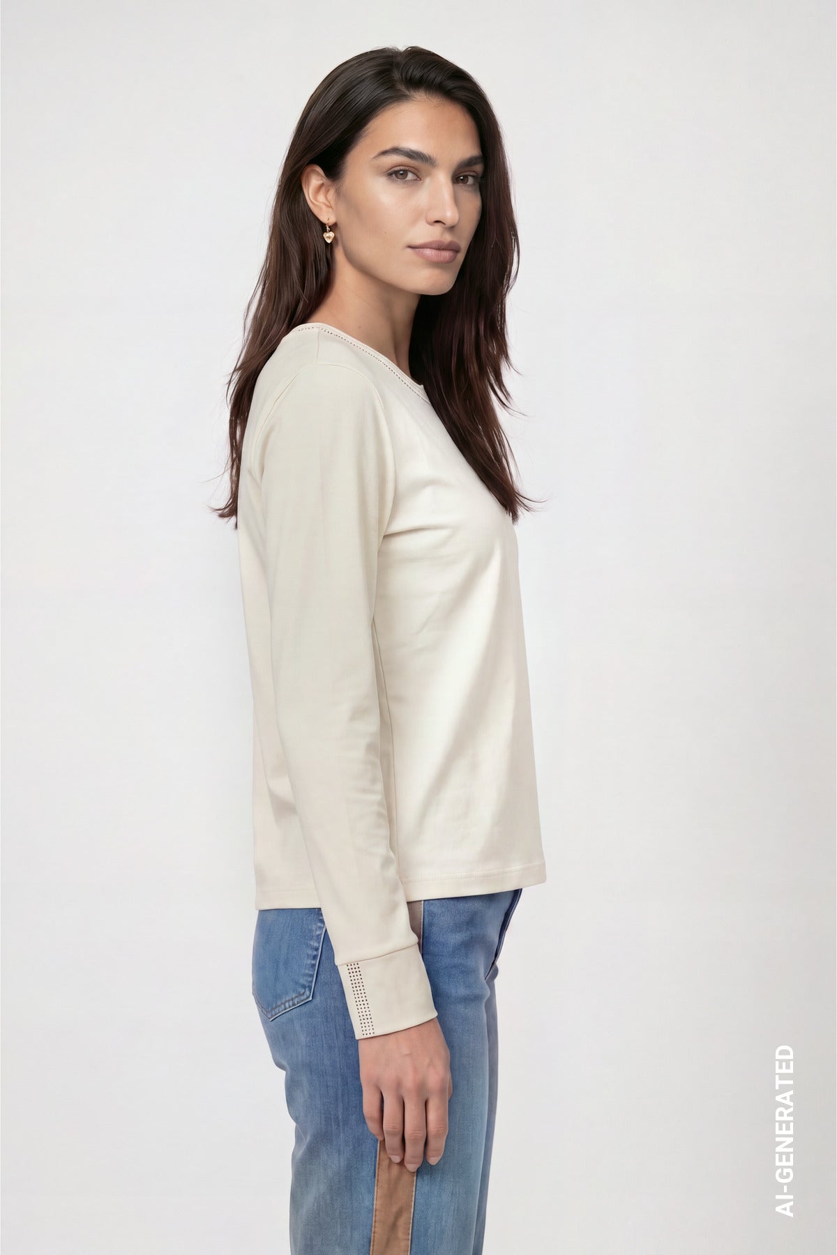 Monari Damen T-Shirts  Antique Whi