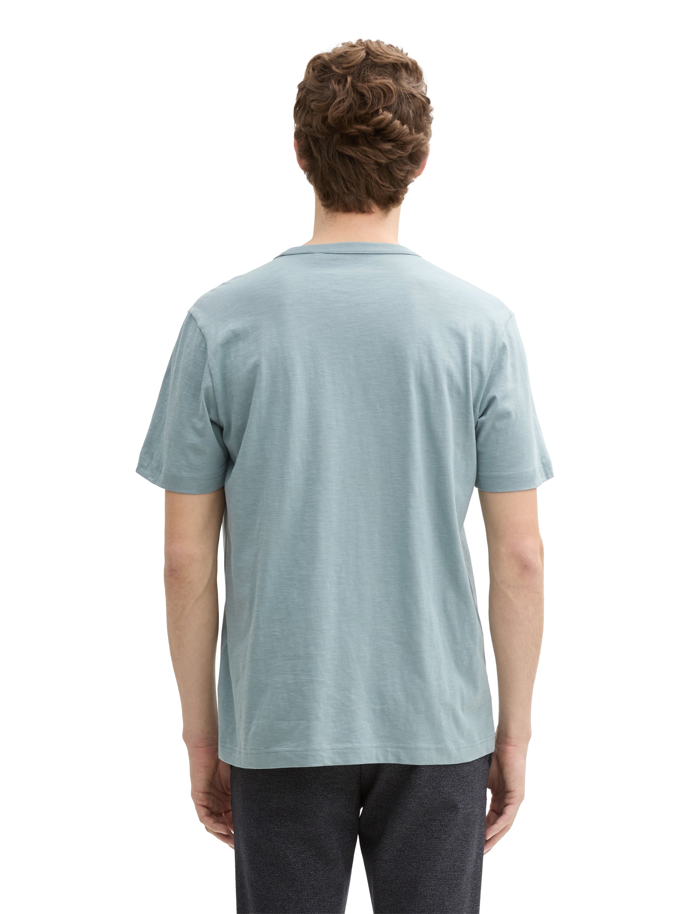 Tom Tailor Herren T-Shirts kurz Grey Mint