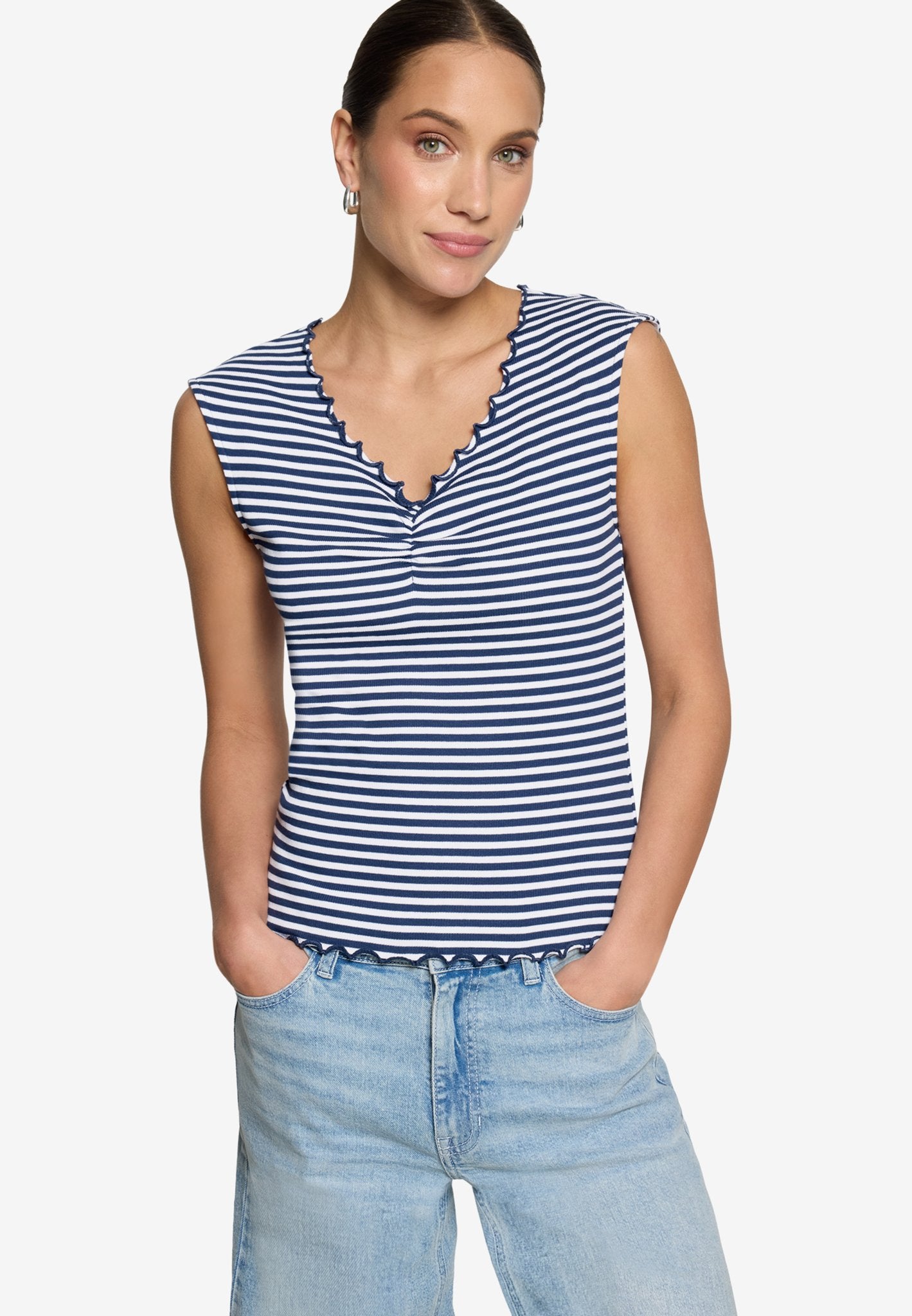 Zero Damen Tops Blue/White