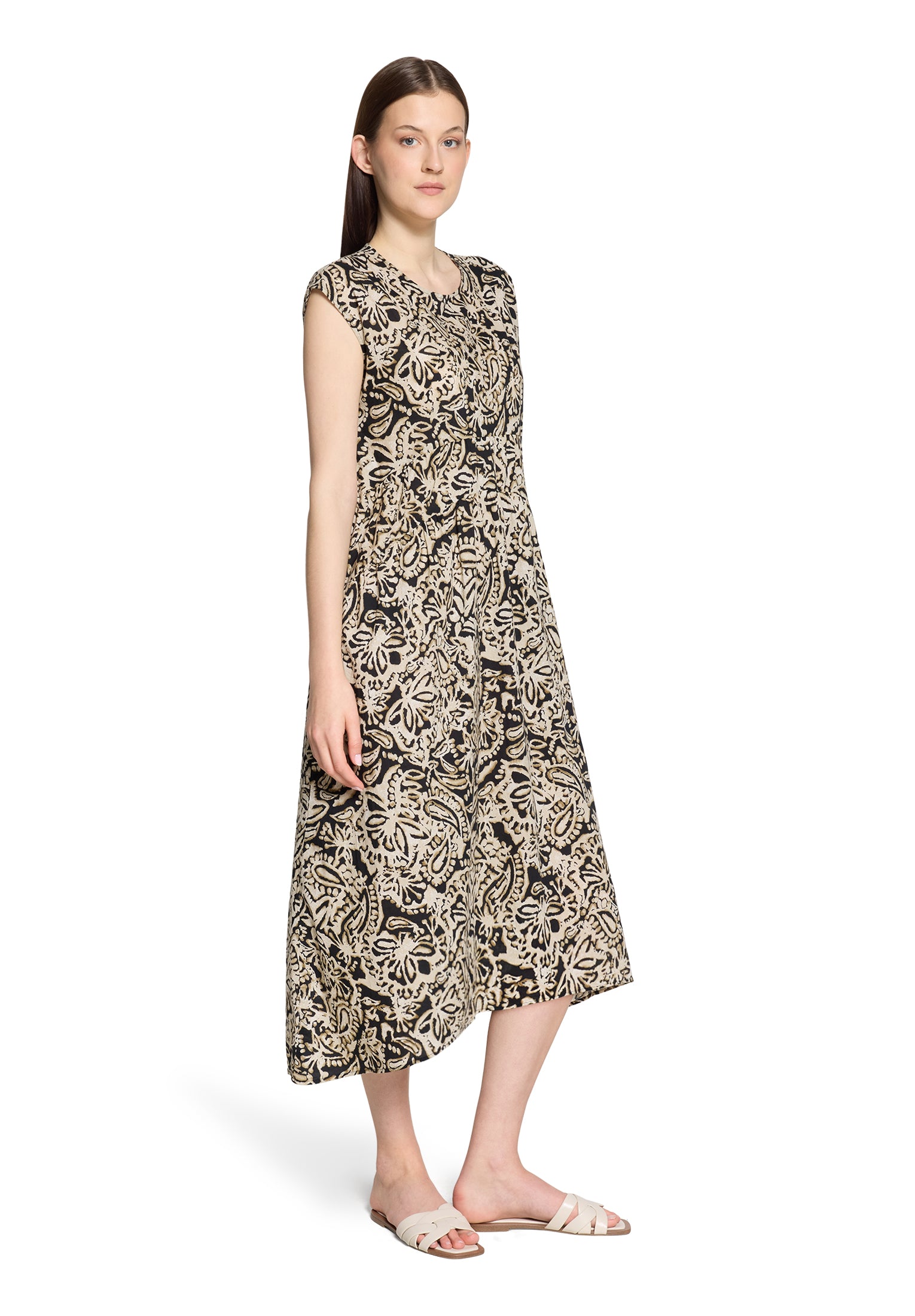 Cartoon Damen Kleider Nature/Black