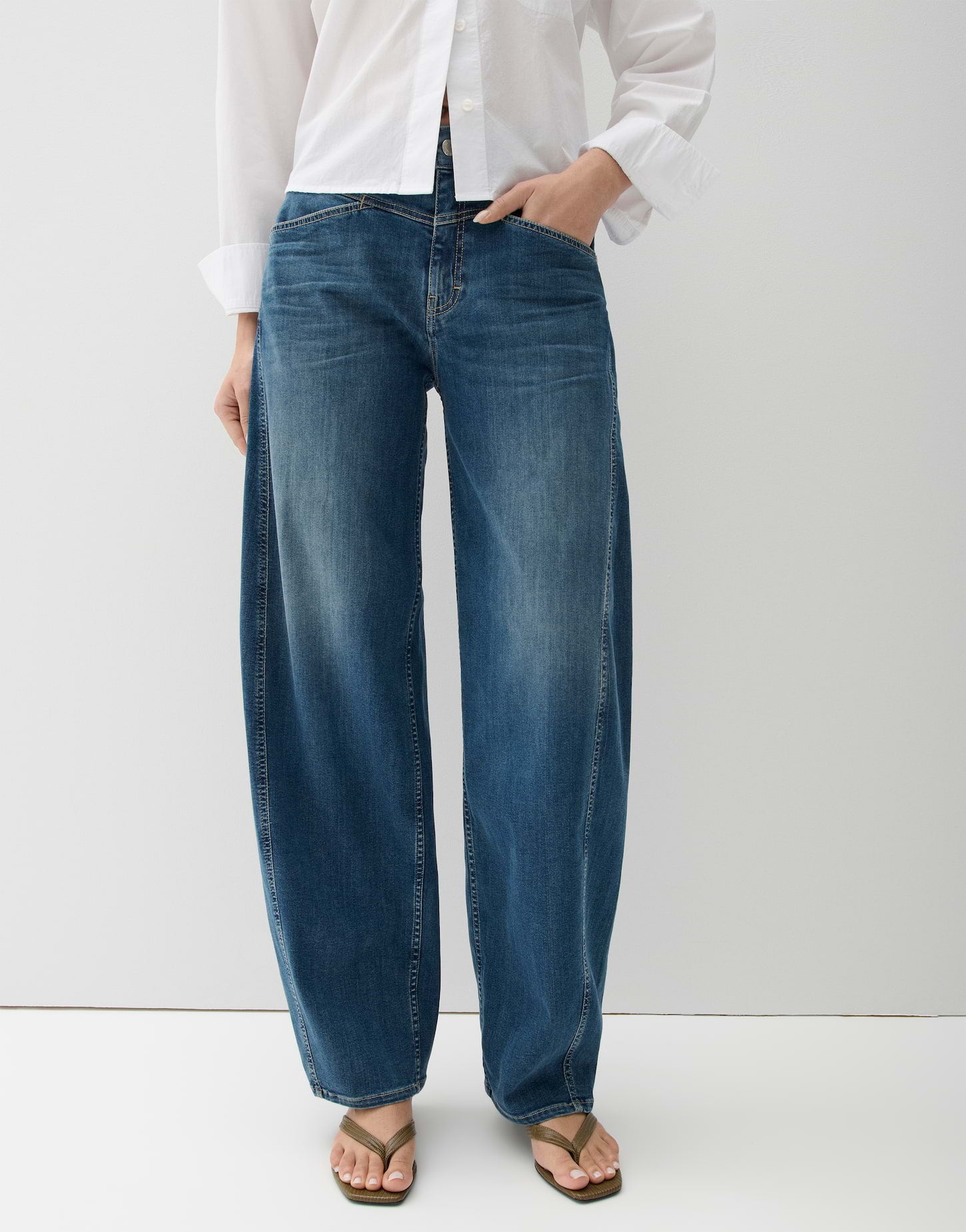 Opus Pants Damen Jeans  Dark Blue