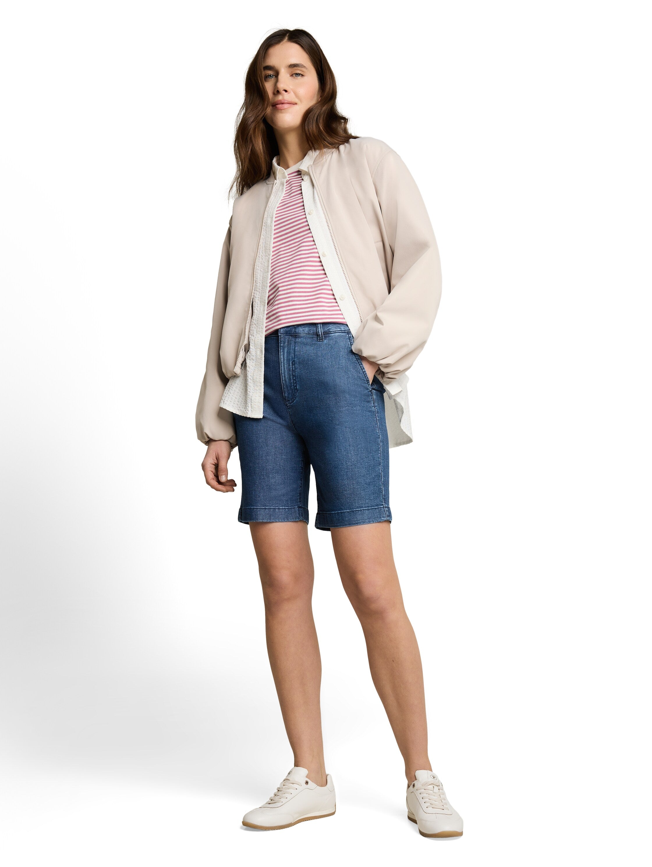 Tom Tailor Damen Shorts Dark Blue Denim