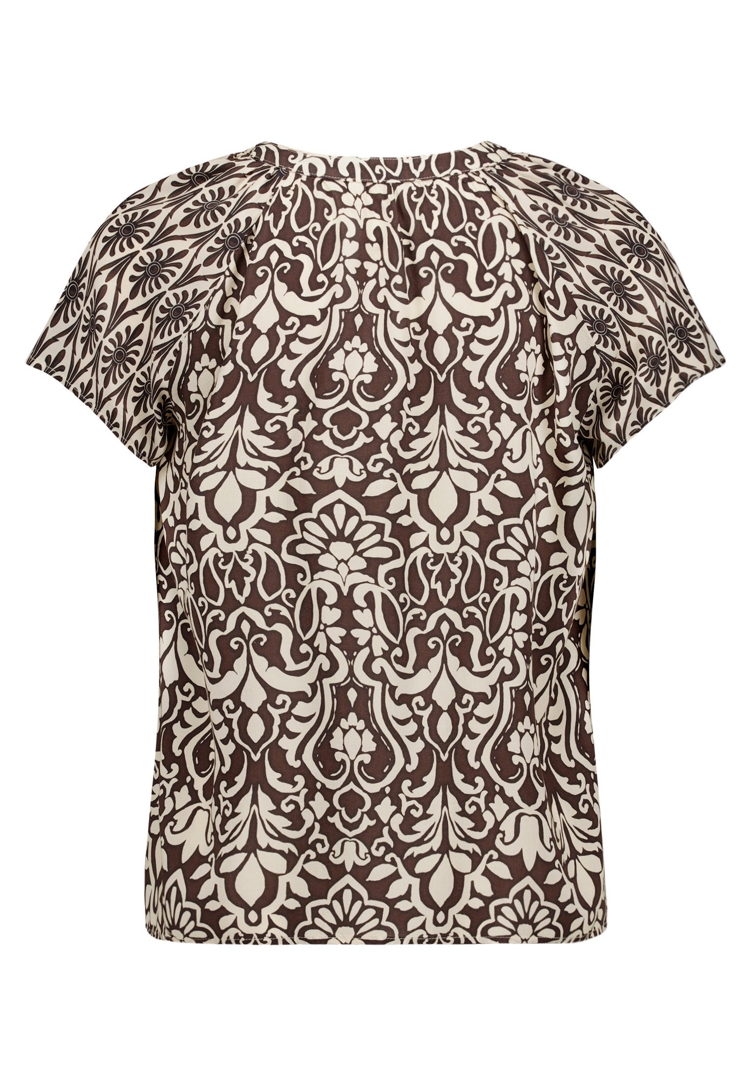 Cartoon Damen Blusen Patch Brown/Cre