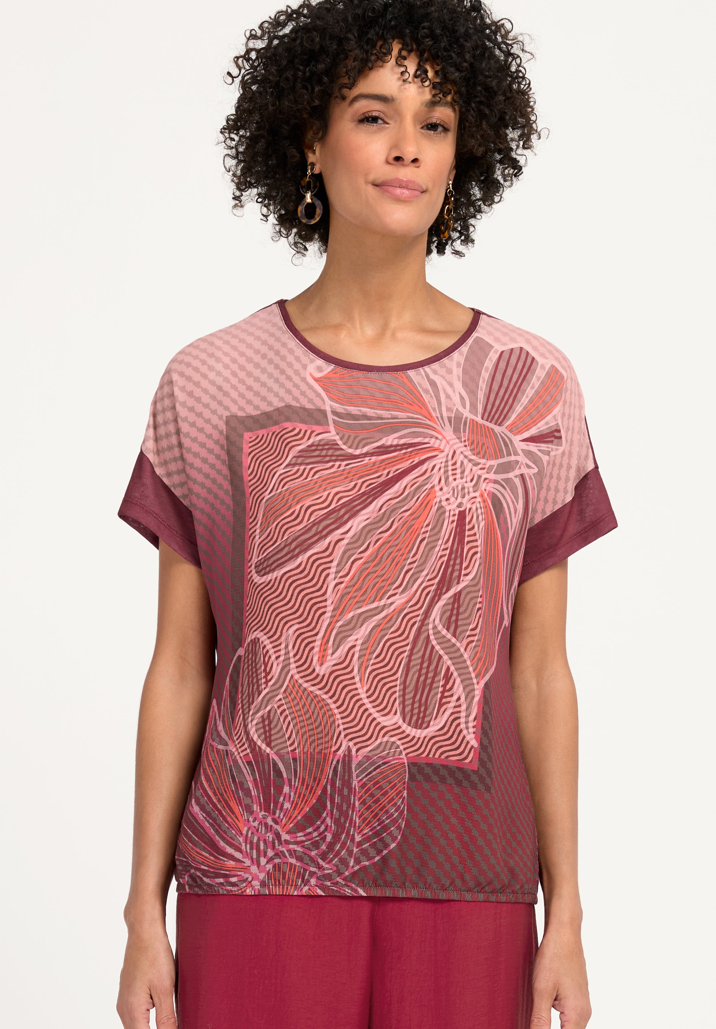 Bianca Damen T-Shirts Dark Barolo