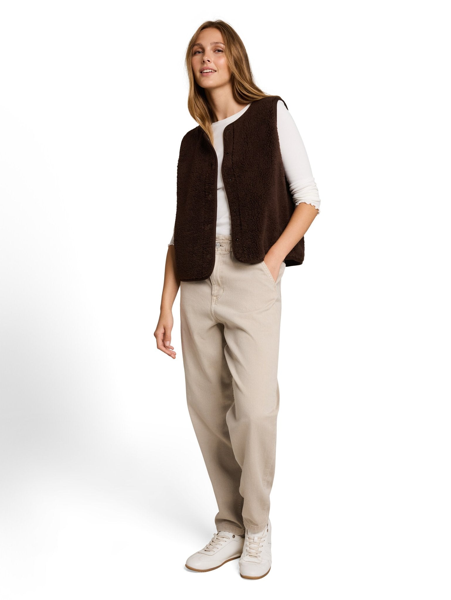 Tom Tailor denim Damen Sweatjacken Cool Dark Brown