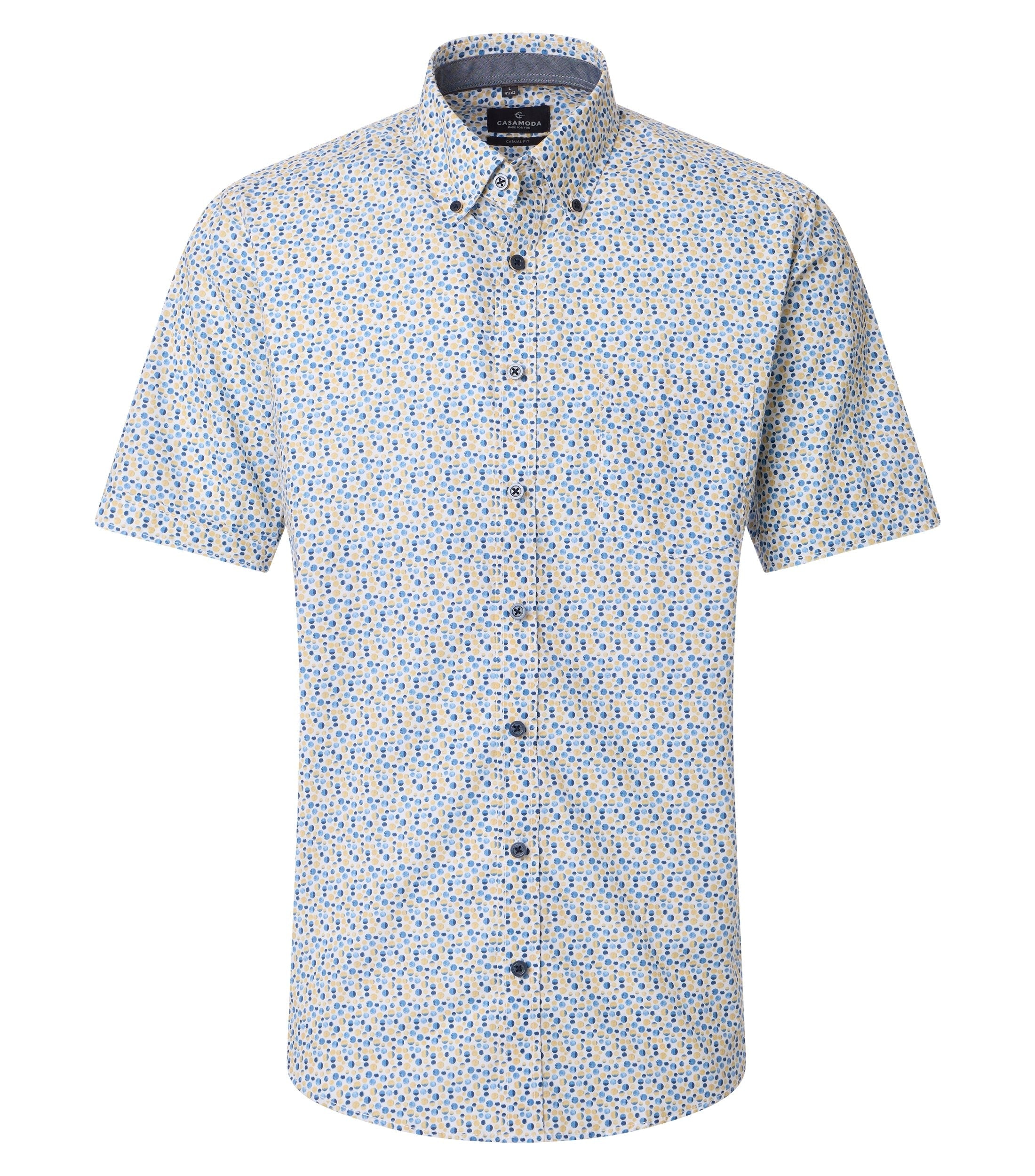 Casa Moda Herren Hemden kurz  Gelb
