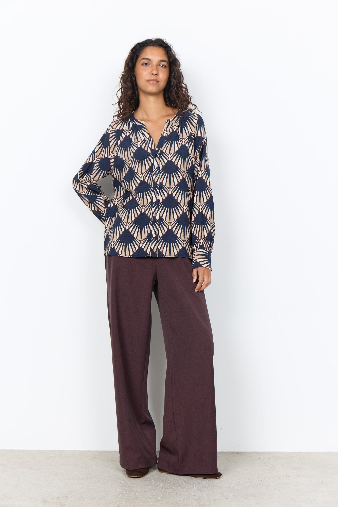 Soya Concept Damen T-Shirts Navy Combi