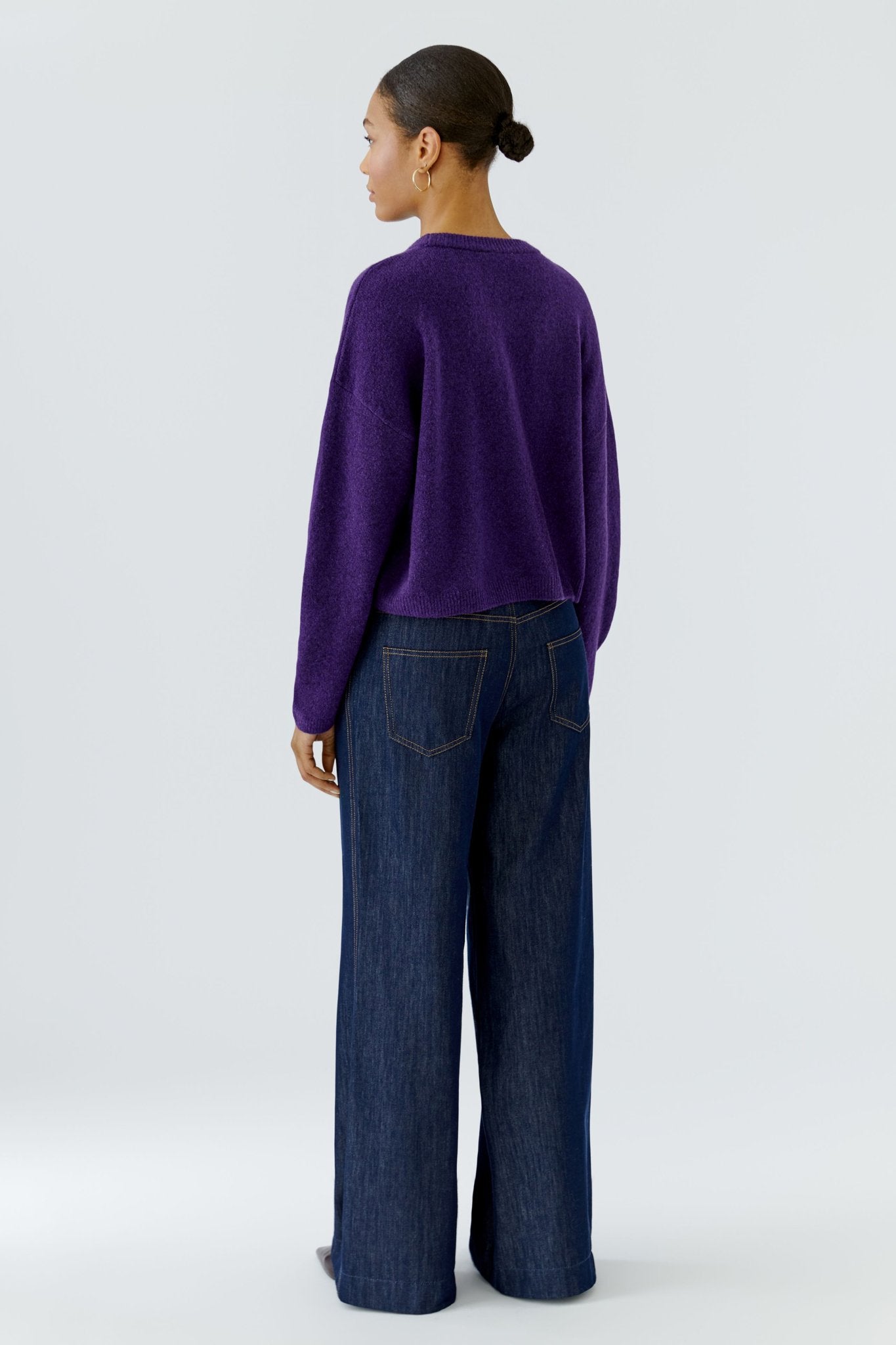 Oui Damen Pullover Ultra Viol