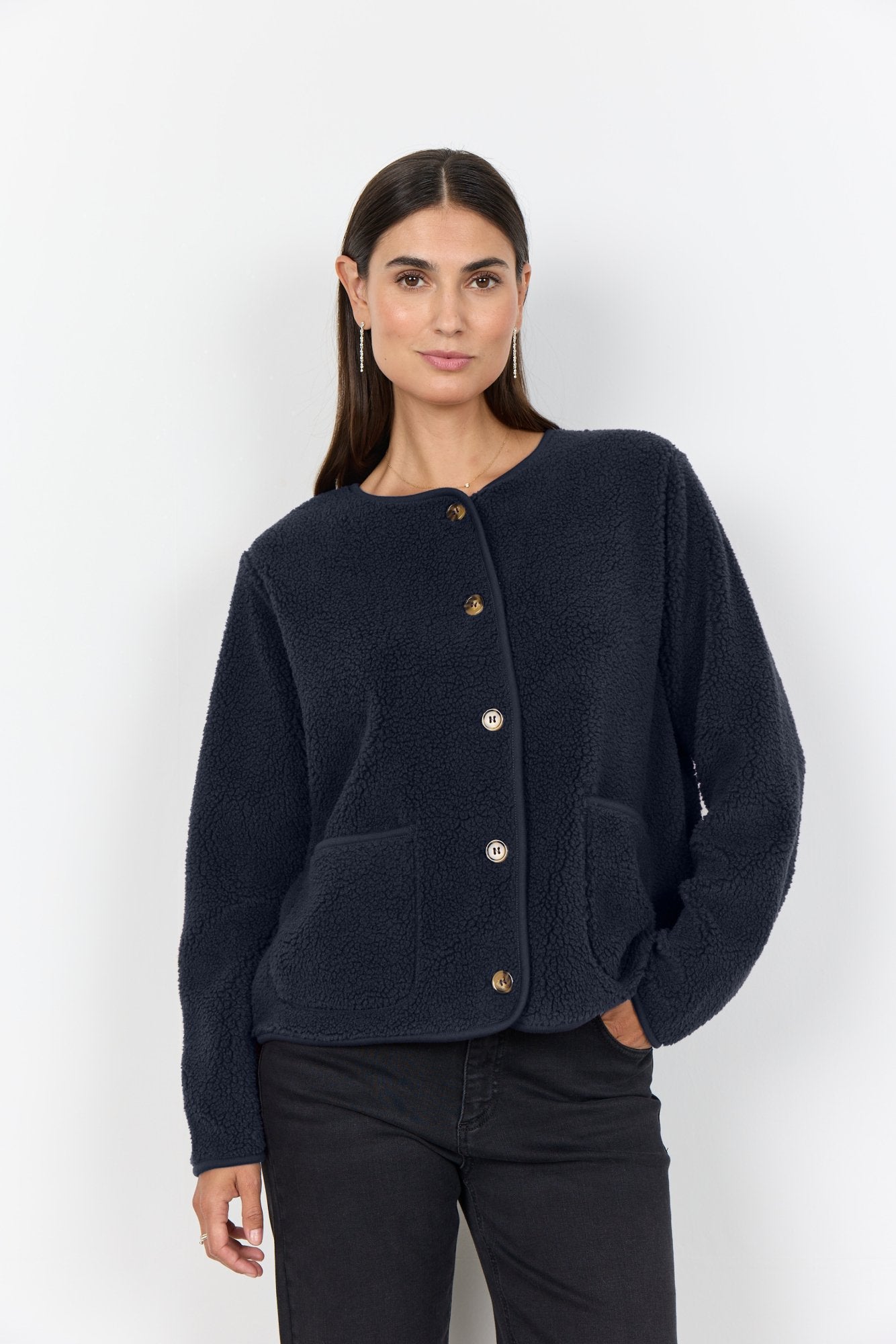 Soya Concept Damen Strickjacken Navy