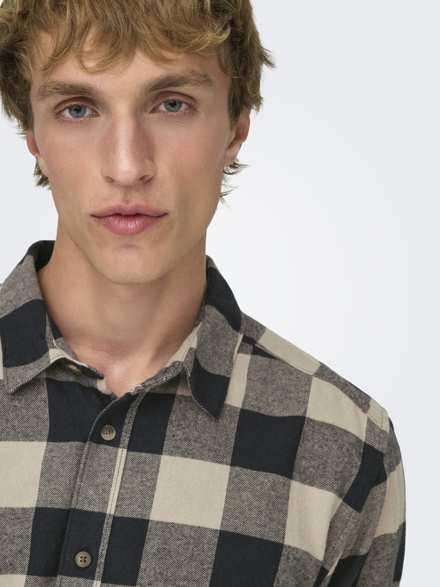 Only & Sons Herren Hemden lang Dark Navy