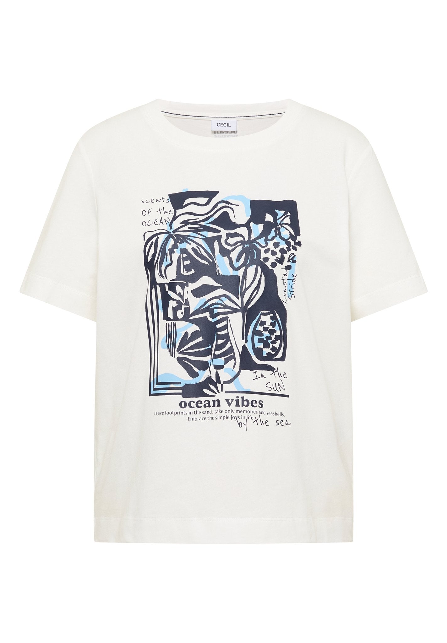 Cecil Damen T-Shirts Vanilla W