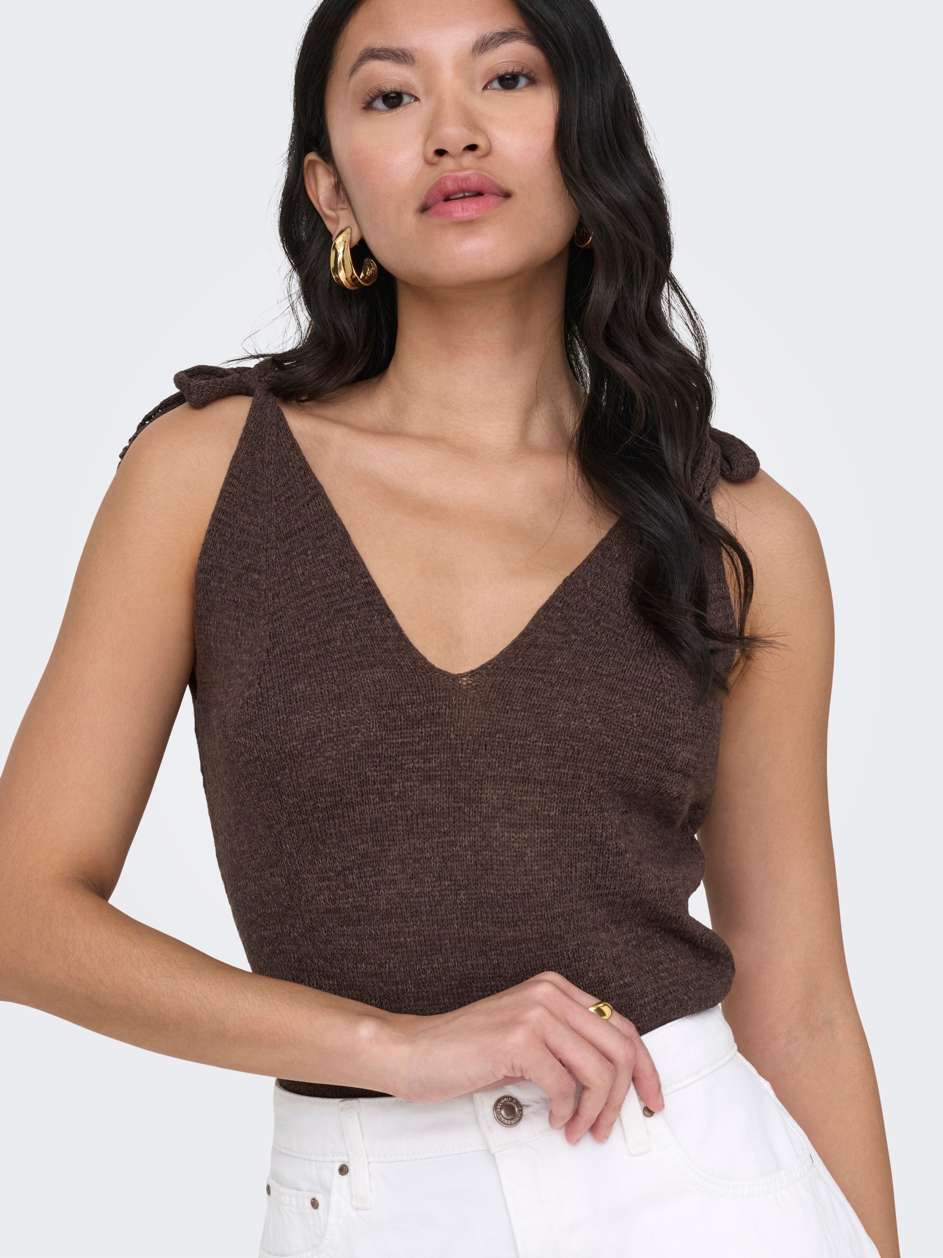 Only Damen Tops Chocolate Marti