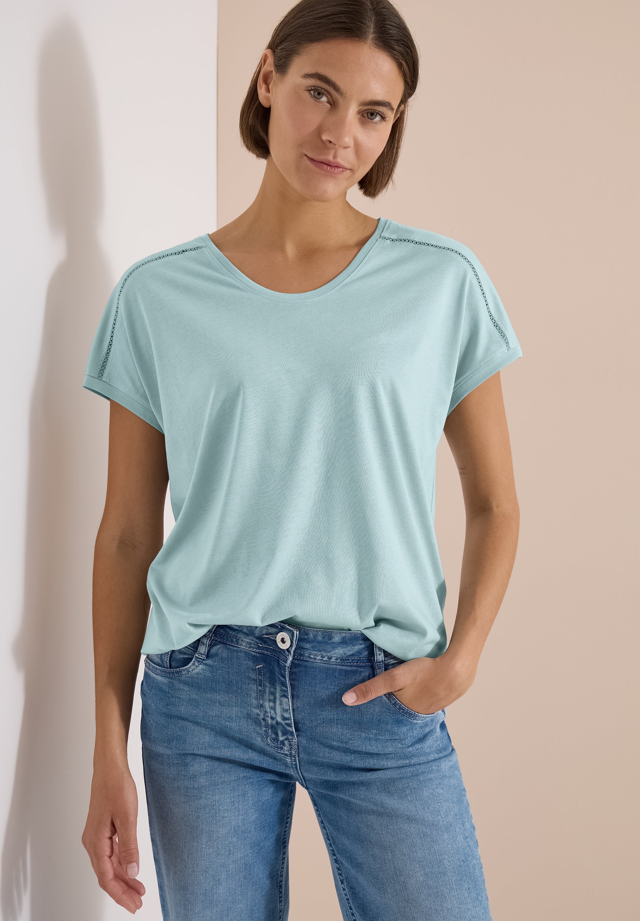 Cecil Damen T-Shirts Crystal M