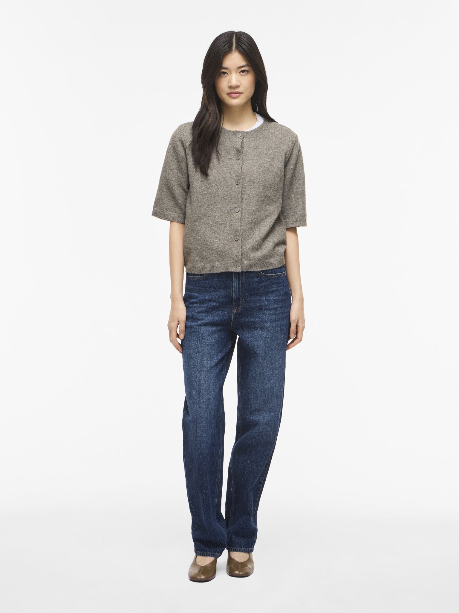 Vila Damen Strickjacken Falcon/Melange