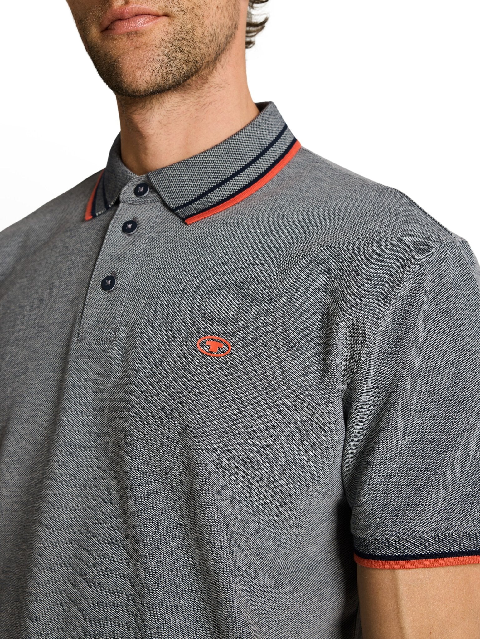 Tom Tailor Herren Polo-Shirts Greyish Green T
