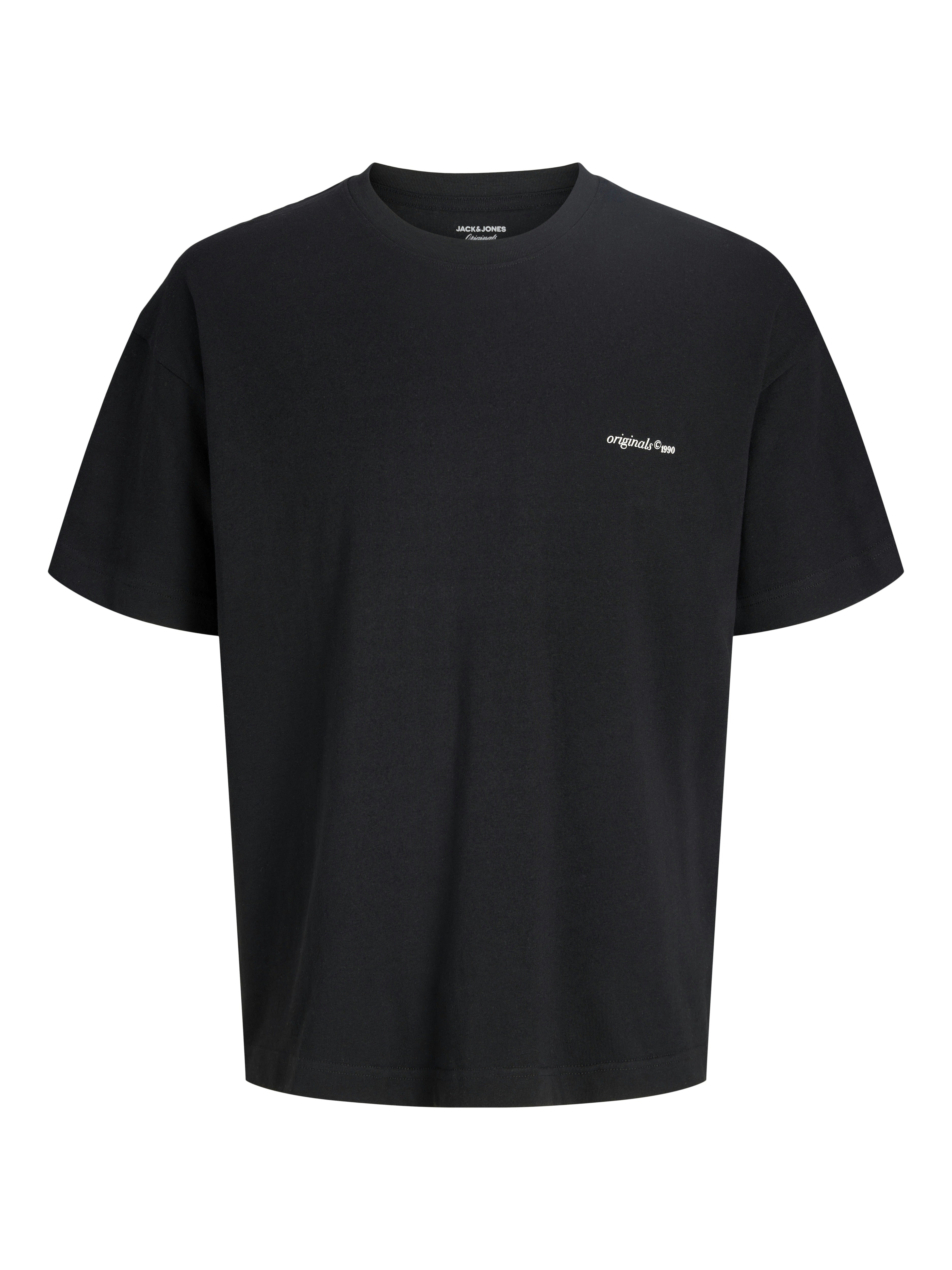 Jack & Jones Herren T-Shirts kurz Black/W. Bandan