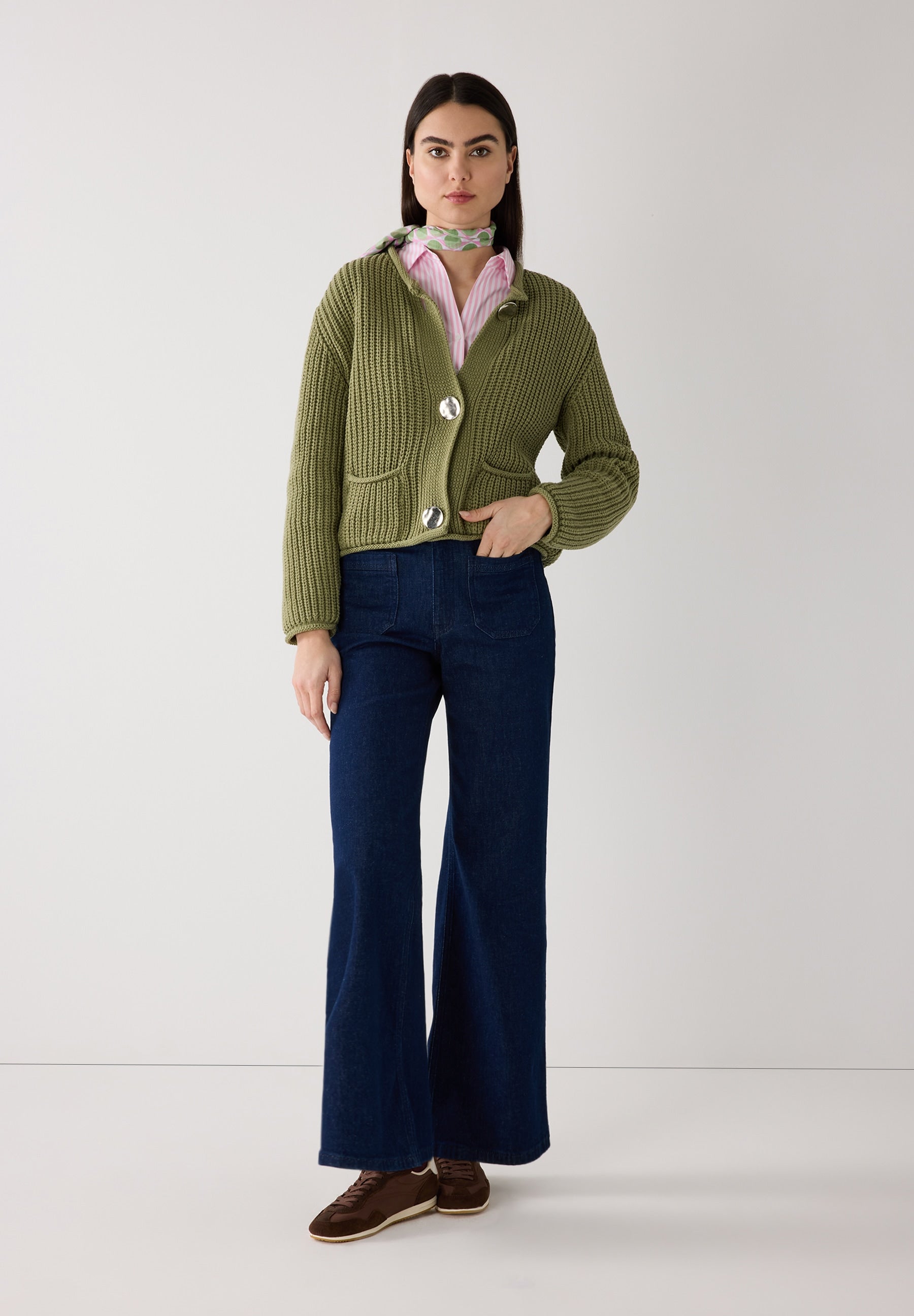 More & More Damen Strickjacken  Spring Gre