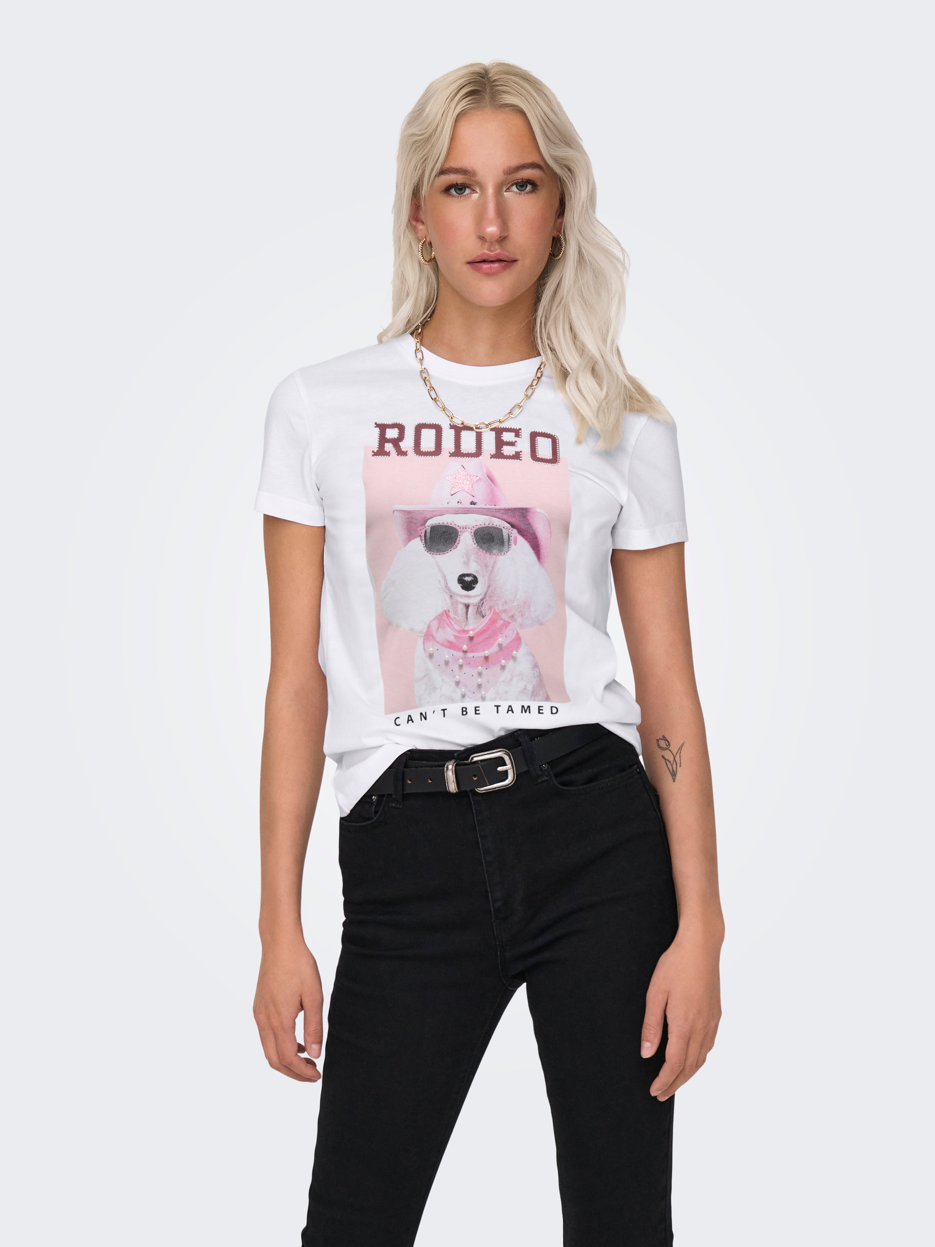 Only Damen T-Shirts Bright White/Ro
