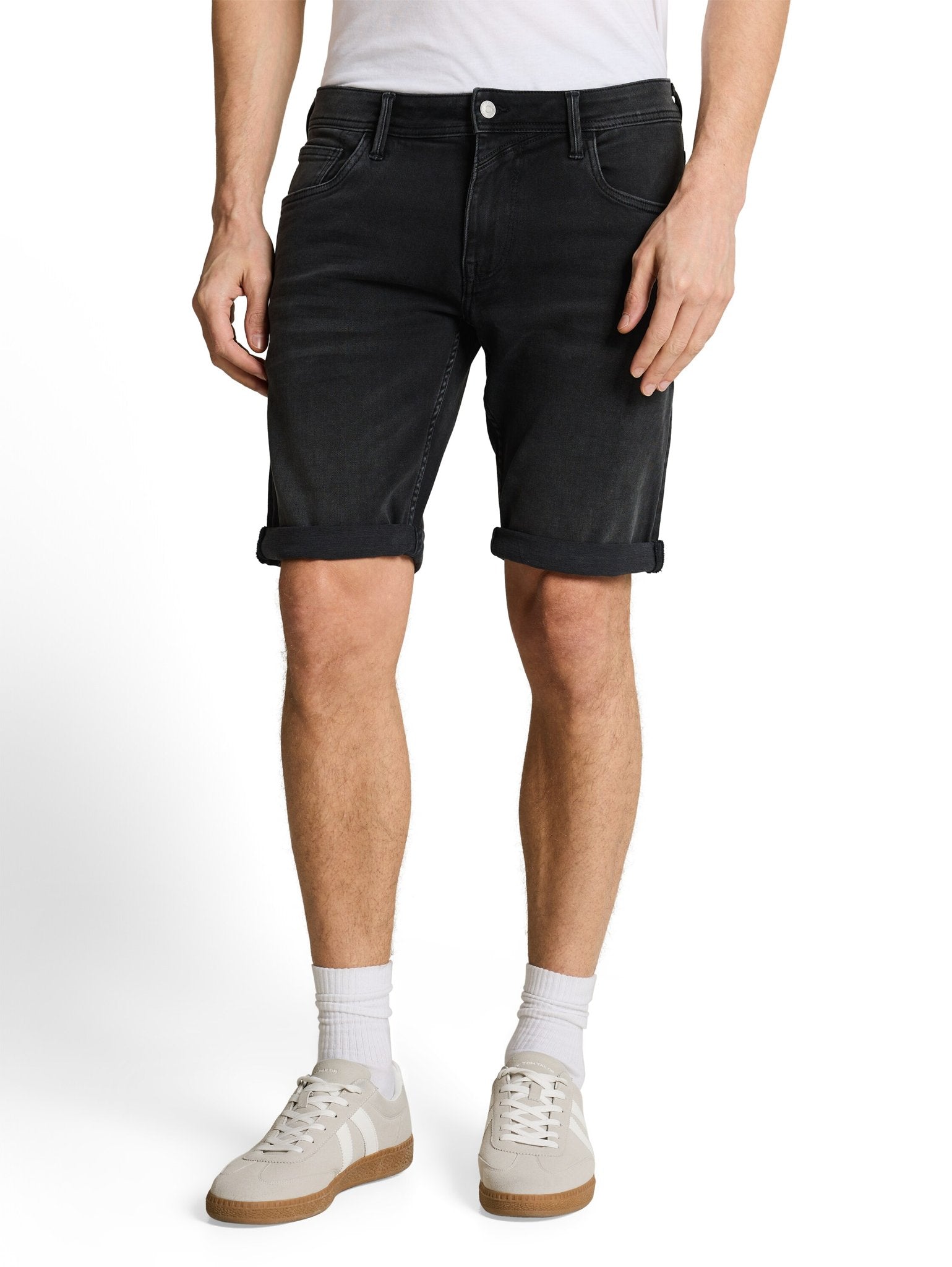 Tom Tailor denim Herren Shorts Used Dark Stone