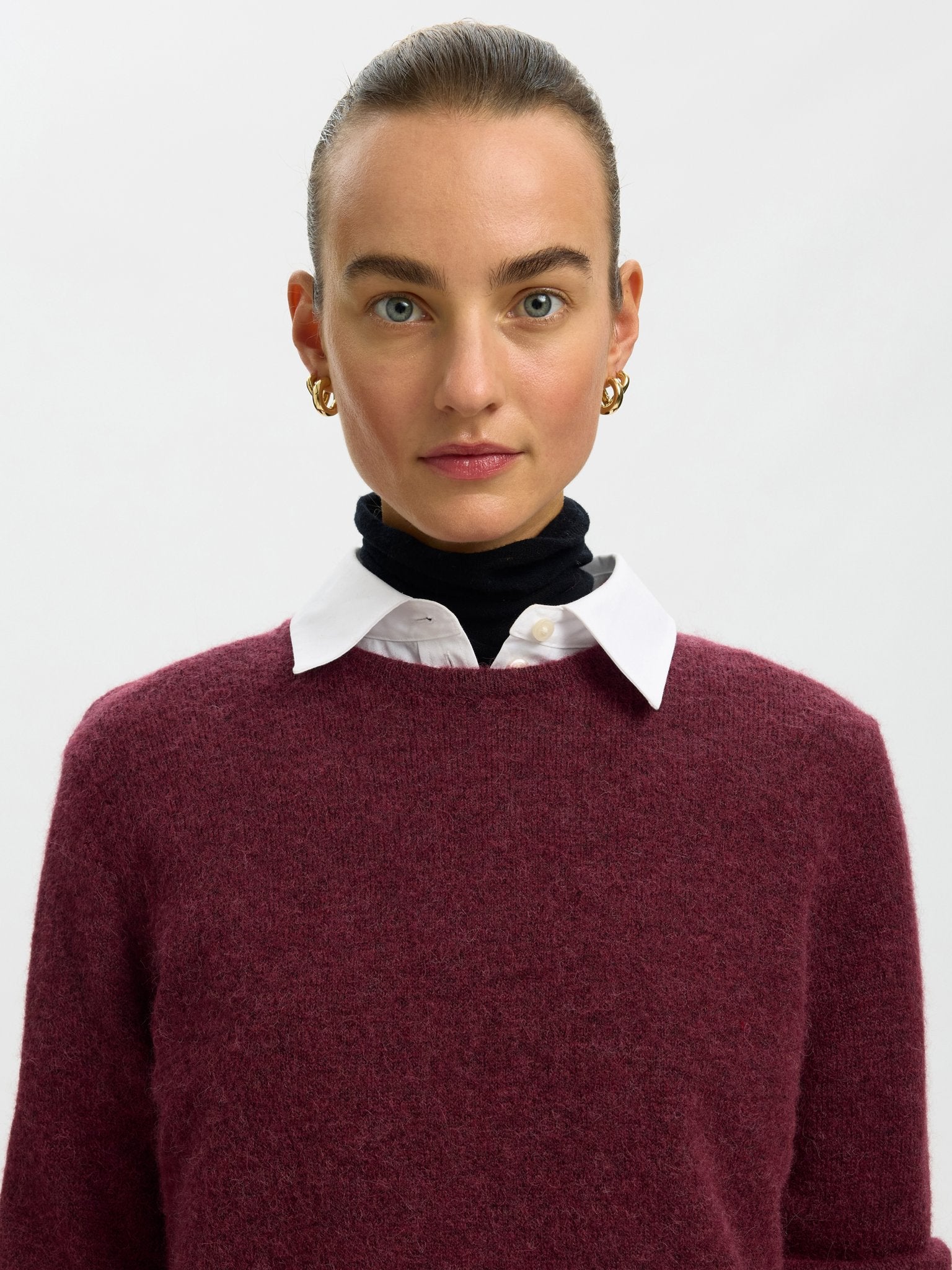 Selected Femme Damen Pullover Tawny Port/Mela