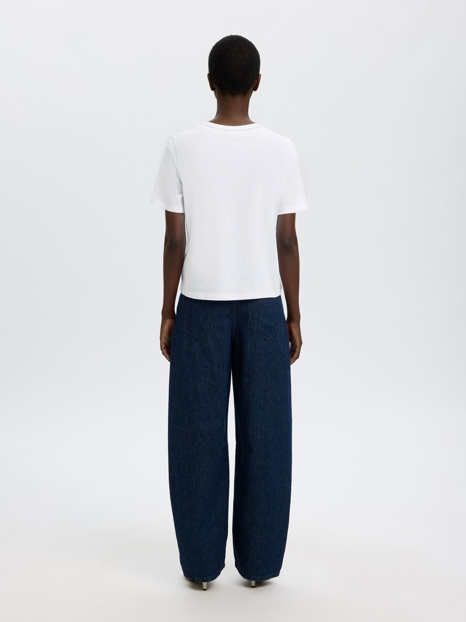 Selected Femme Damen T-Shirts Bright White