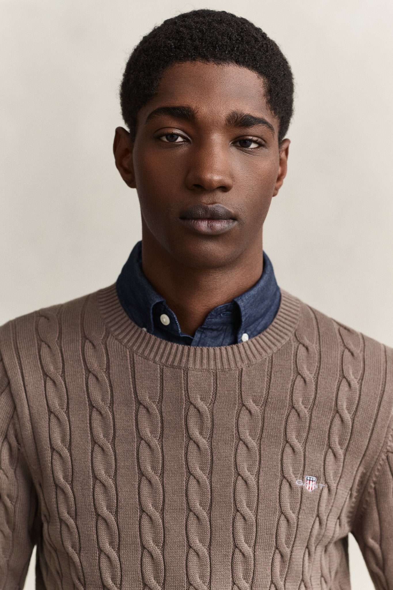 Gant Herren Pullover  Faded Taupe