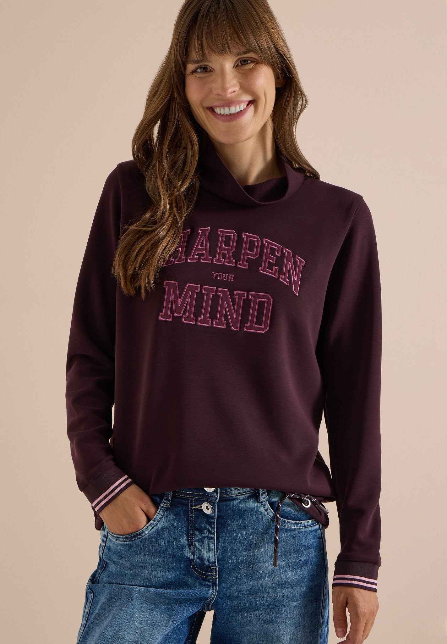 Cecil Damen T-Shirts Berry Red