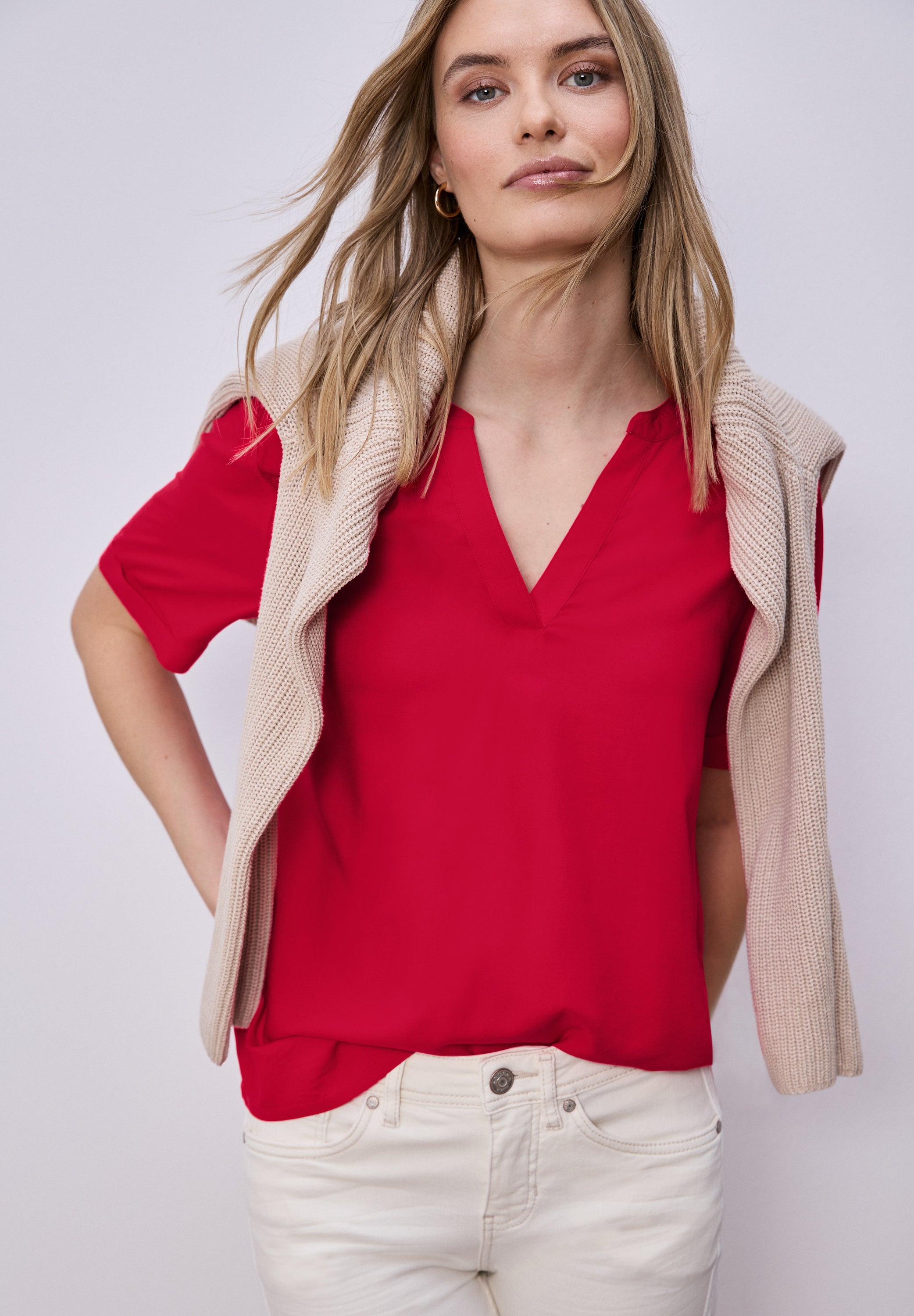 Street One Damen Blusen  Salsa Red