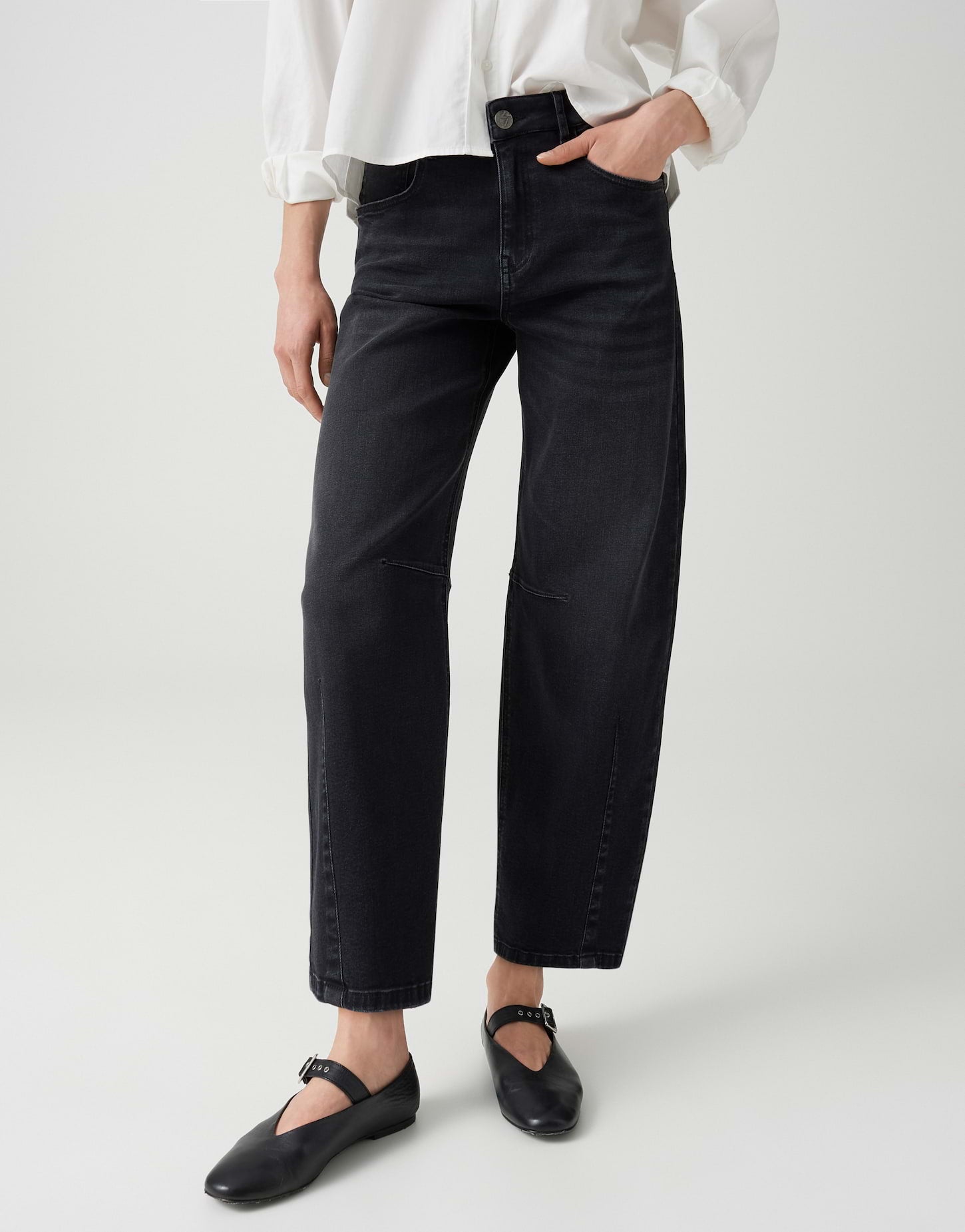Opus Damen Jeans Dark Grey