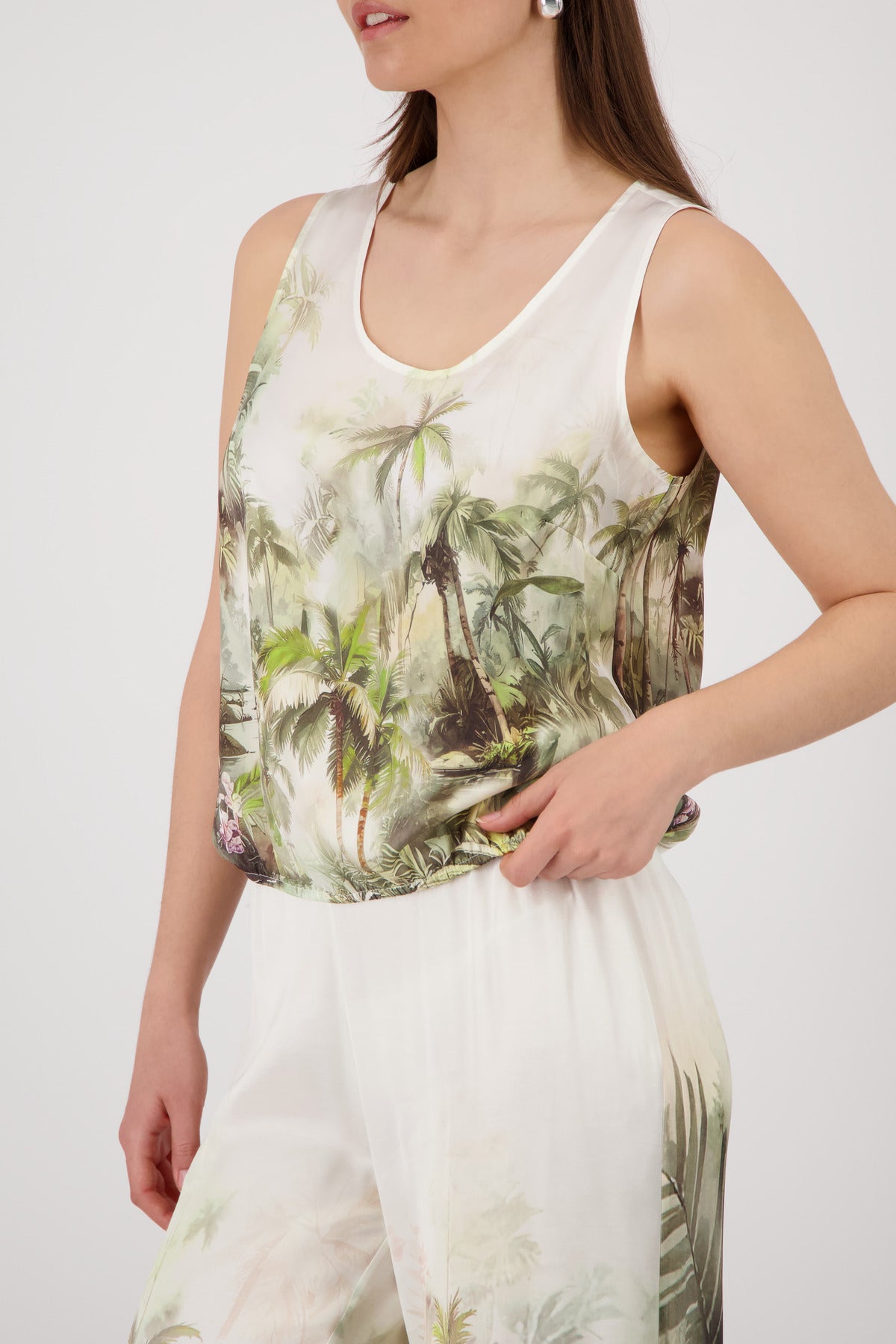 Monari Damen Tops  Olive Gemus