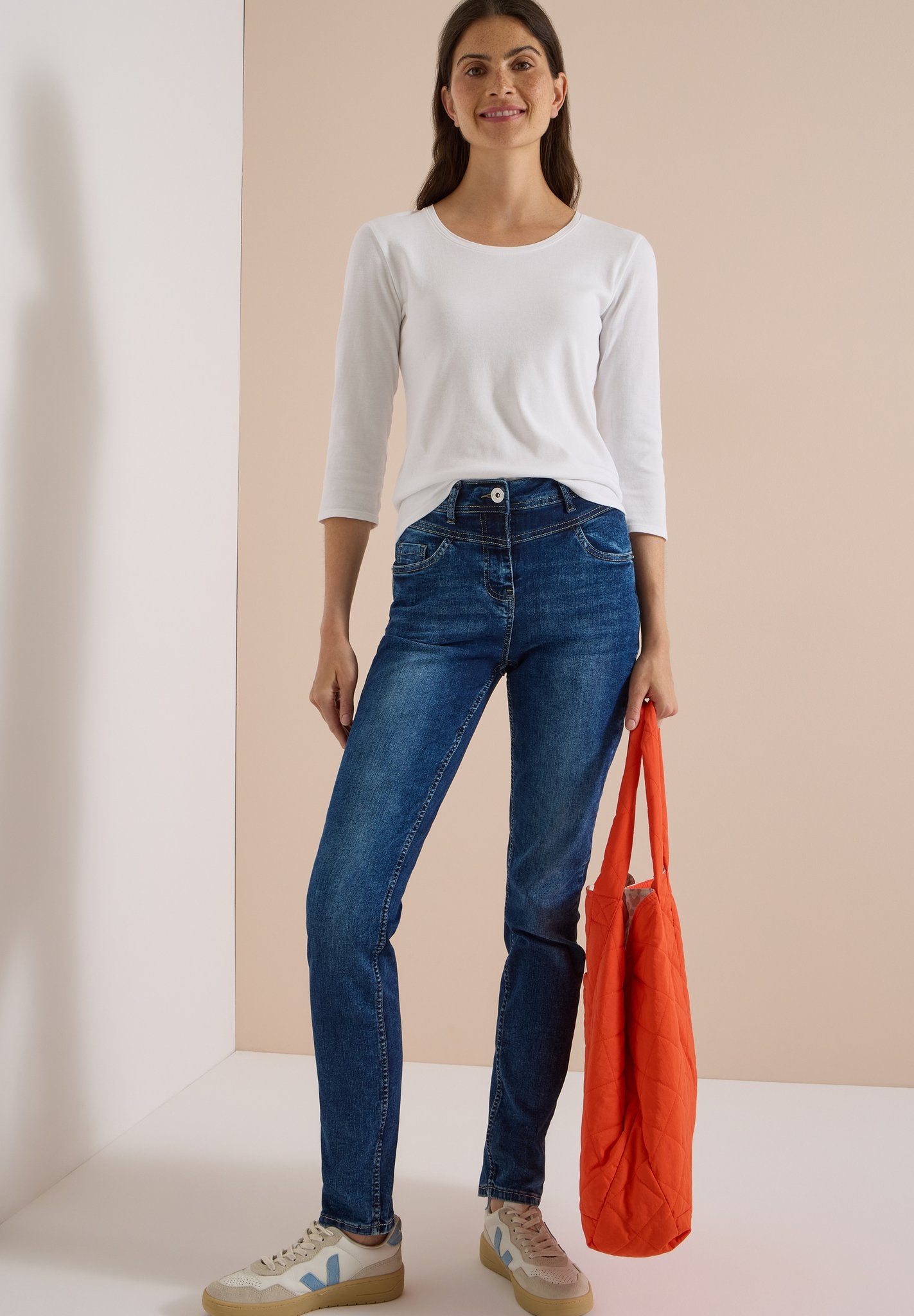 Cecil Damen Hosen  Mid Blue
